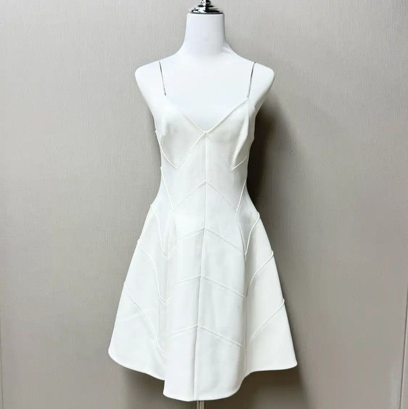 Miu Miu Miu Miu White Sleeveless Summer Dress 0089 Size S / US 4 / IT 40 - 1 Thumbnail