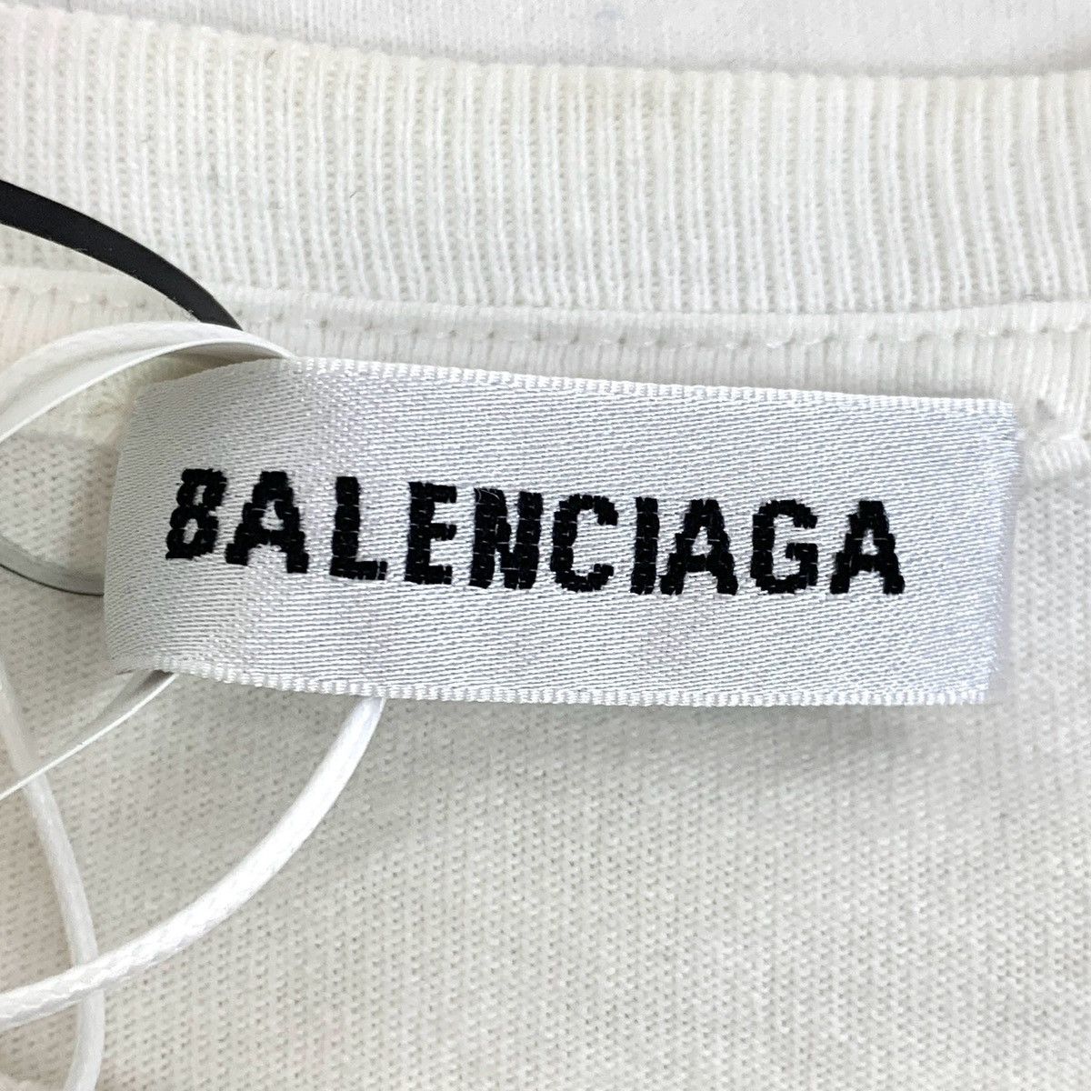Balenciaga Balenciaga White Script Logo Short Sleeve T-shirt K26WX Size XS / US 0-2 / IT 36-38 - 7 Thumbnail