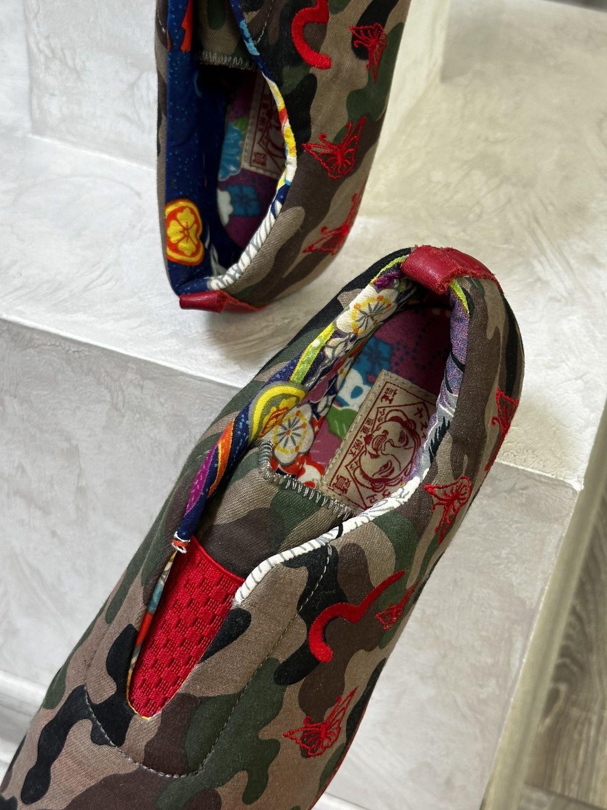 Evisu Rare! Evisu Graphic Low Top Sneakers Camo Japan Styel Size US 6.5 / EU 39-40 - 6 Thumbnail