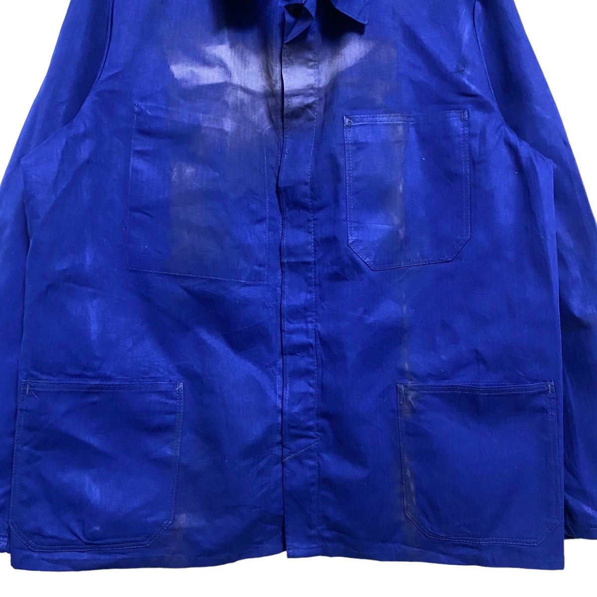 Le Laboureur Vintage 60s Sanfor French Worker Chore Jacket Sunfaded Hbt Size US XL / EU 56 / 4 - 4 Thumbnail