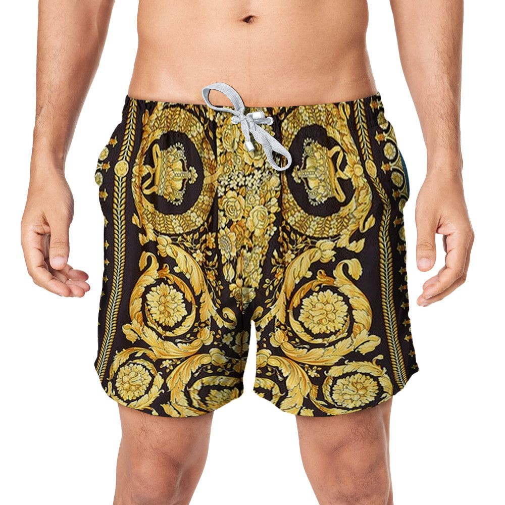 Designer Barocco Shorts & Summer Beach Shirt – Iconic Vacation Look Size US 35 - 1 Thumbnail