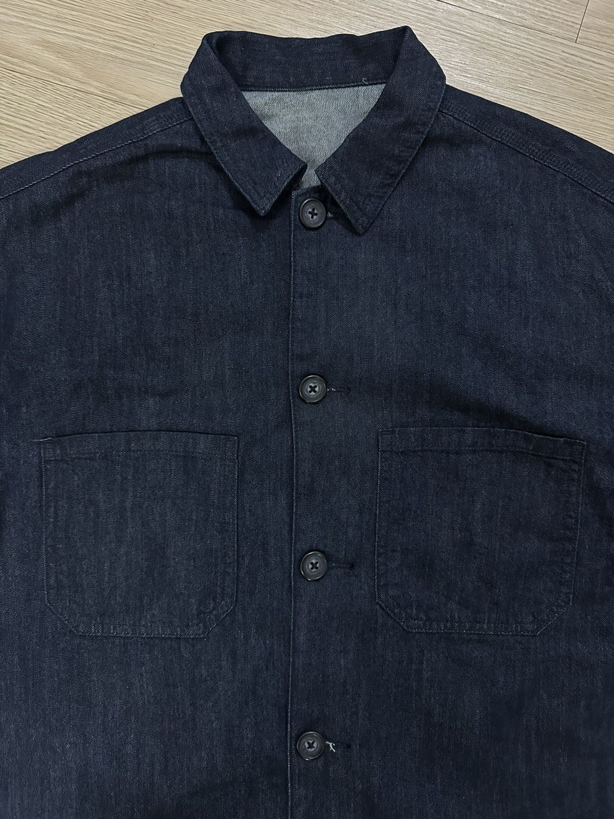 GU × Japanese Brand Rare GU Aesthetic Double Pocket Baggy Work Denim Shirt Size US M / EU 48-50 / 2 - 3 Thumbnail