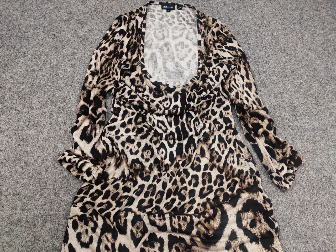 Just Cavalli Just Cavalli Design Leopard Animal Beige Print Midi Dress Size S / US 4 / IT 40 - 5 Thumbnail