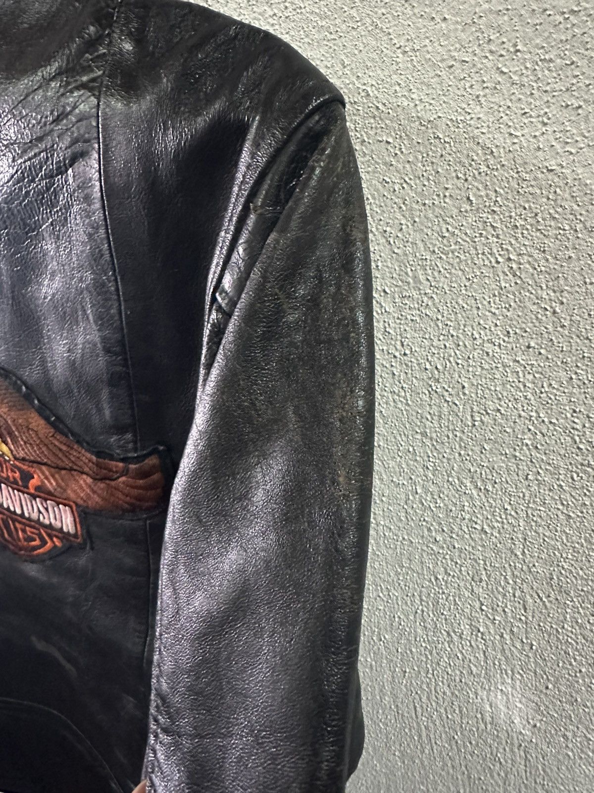 Harley Davidson × Vintage Vintage Harley Davidson Leather Jacket Size US S / EU 44-46 / 1 - 14 Thumbnail