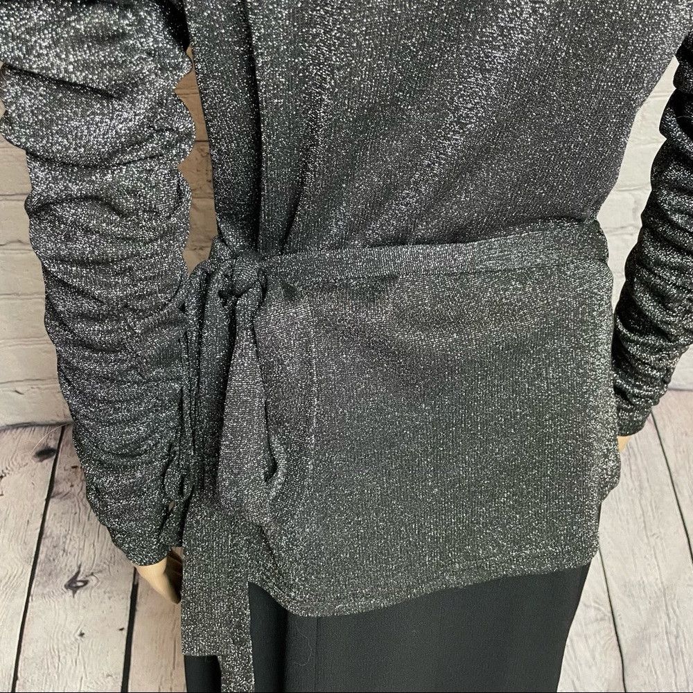 Other NWT New $148 Walter Baker Marwin Top Size L Black Silver Size L / US 10 / IT 46 - 9 Thumbnail