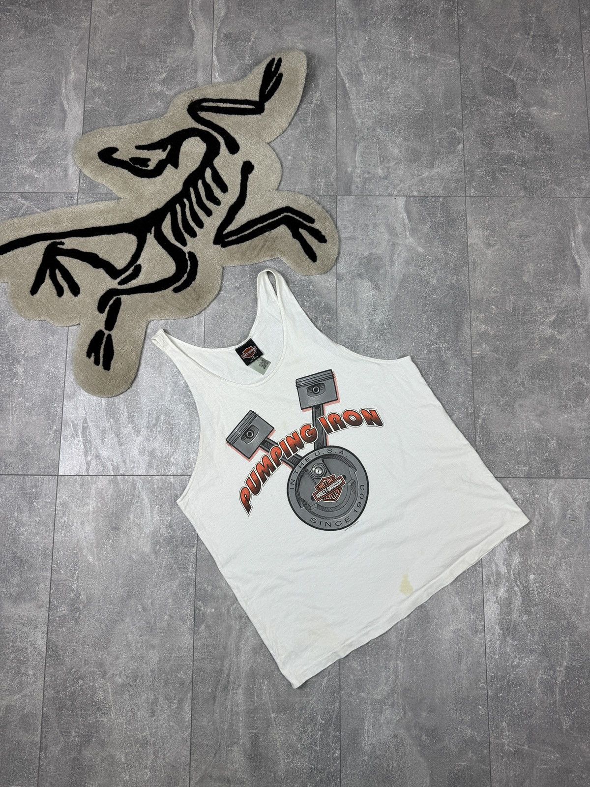 Harley Davidson Mens Vintage Harley Davidson tank top Made in USA t-shirt Size US L / EU 52-54 / 3 - 1 Thumbnail