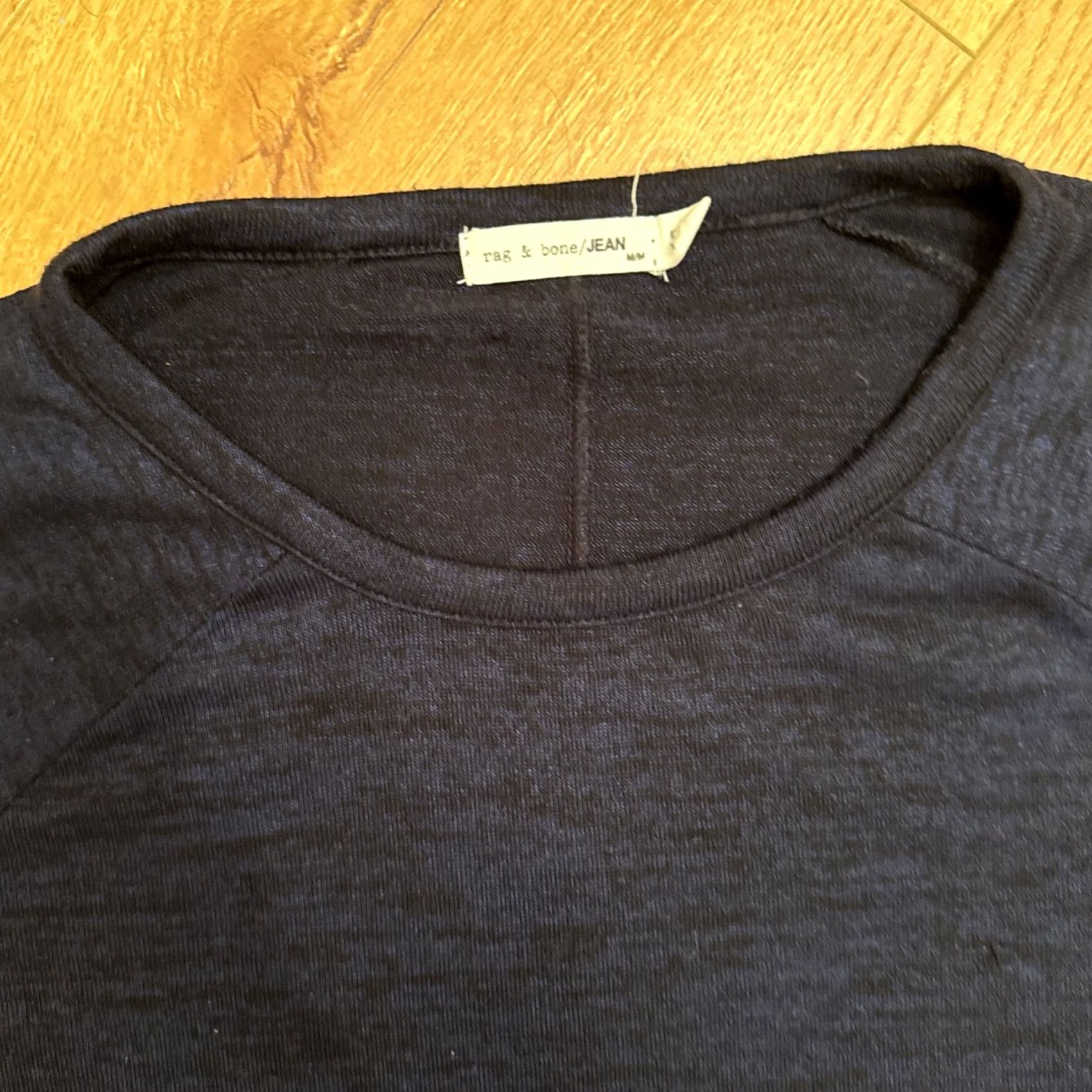 Rag & Bone Rag & Bone Jean Sweater Crewneck Long Sleeve Navy Blue M Womens Boho Crewneck Knit Crewneck shirt Ladies Medium Bohemian Size M / US 6-8 / IT 42-44 - 4 Thumbnail