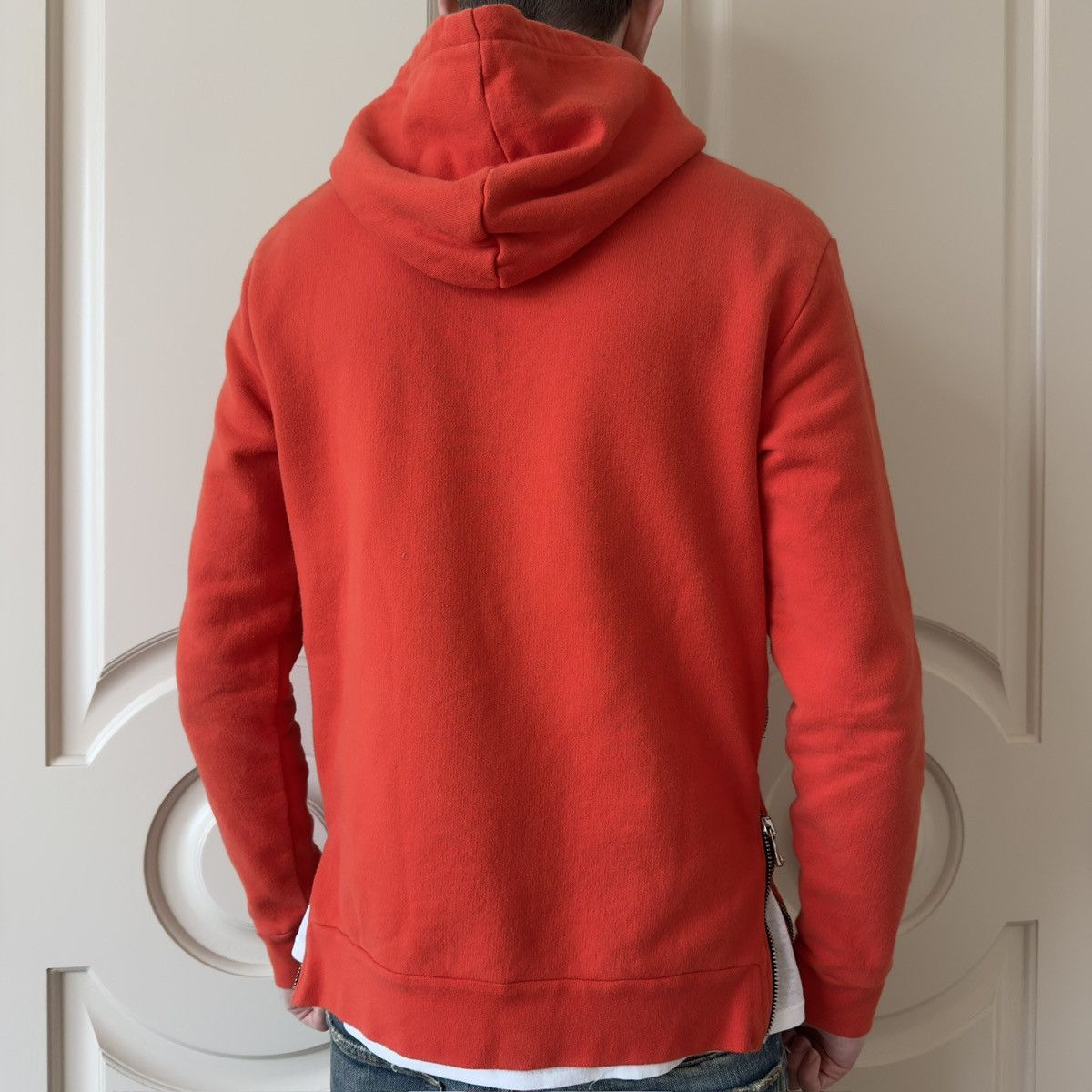 Balmain Balmain 2013 Orange Side-Zip Hoodie Size US S / EU 44-46 / 1 - 3 Thumbnail