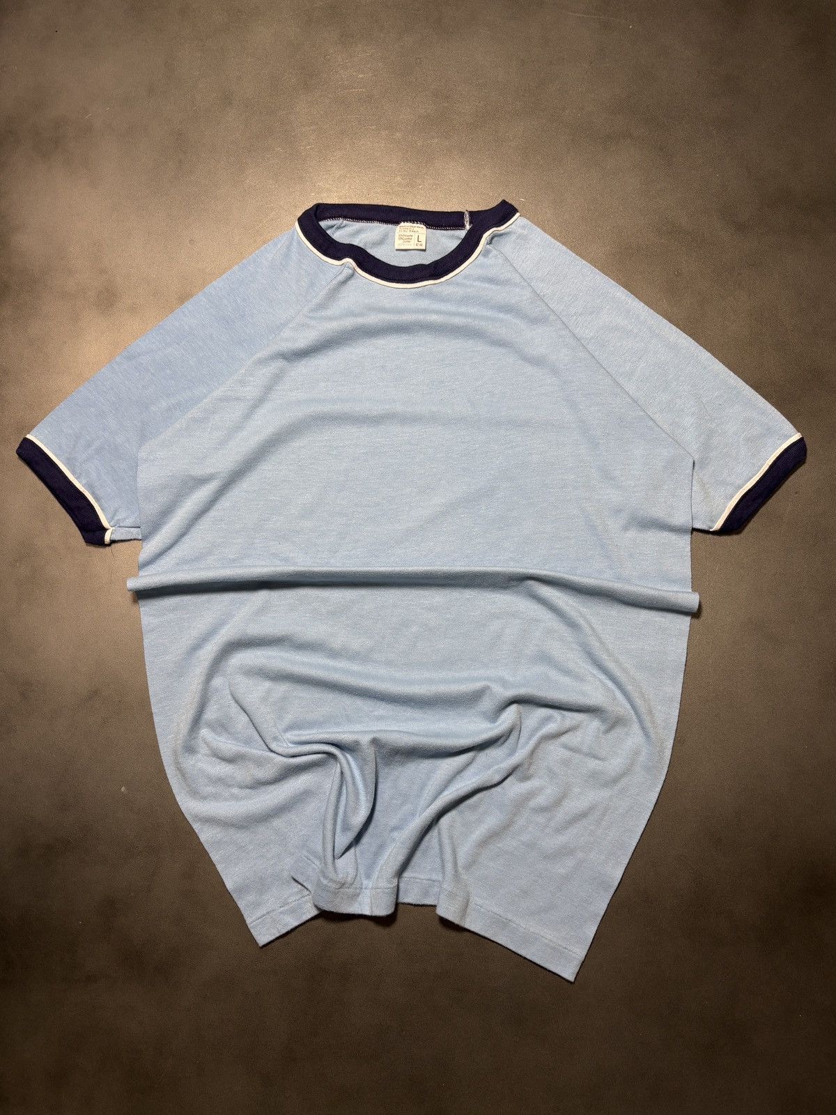 JCPenney 1970s Ringer Tee 70s Vintage JC Penney Raglan Blank USA Baby Size US S / EU 44-46 / 1 - 6 Thumbnail
