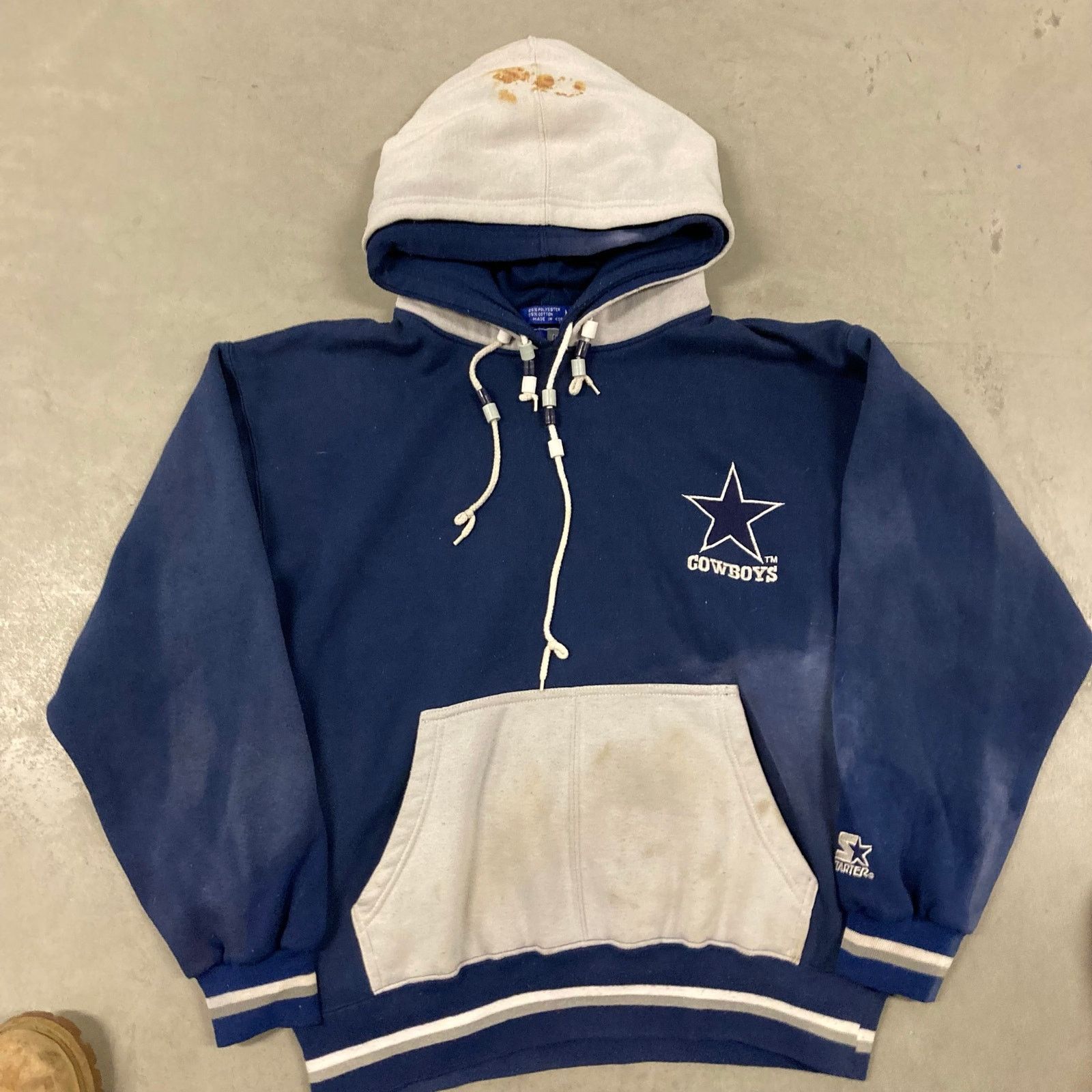 Starter × Vintage vintage 90s thrashed Dallas cowboys starter hoodie Size US M / EU 48-50 / 2 - 4 Thumbnail