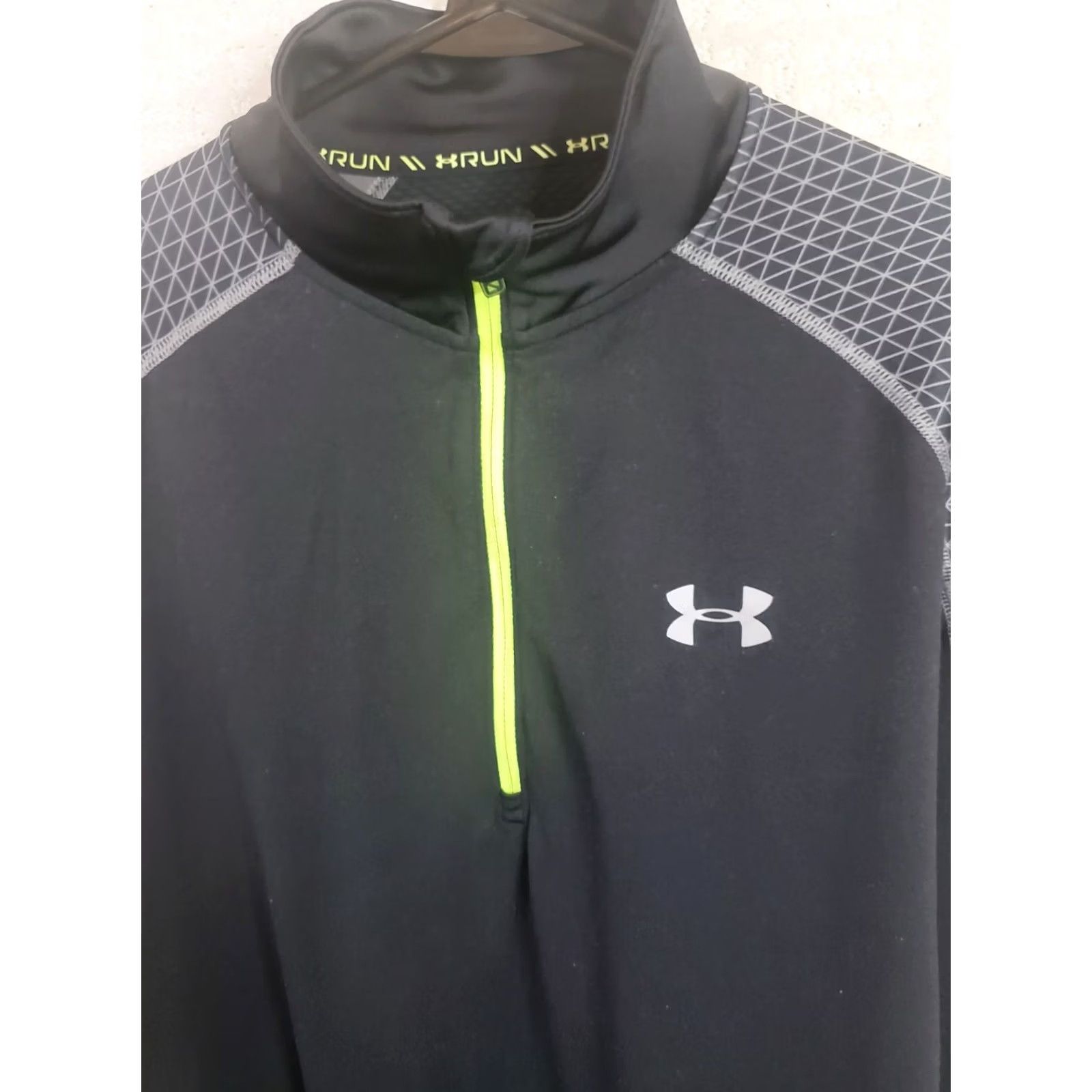 Under Armour Under Armour Shirt Men XL Black Mock Neck 1/4 Zip Long Sleeve ColdGear Thumb Hole Athletic Shirt Size US XL / EU 56 / 4 - 3 Thumbnail