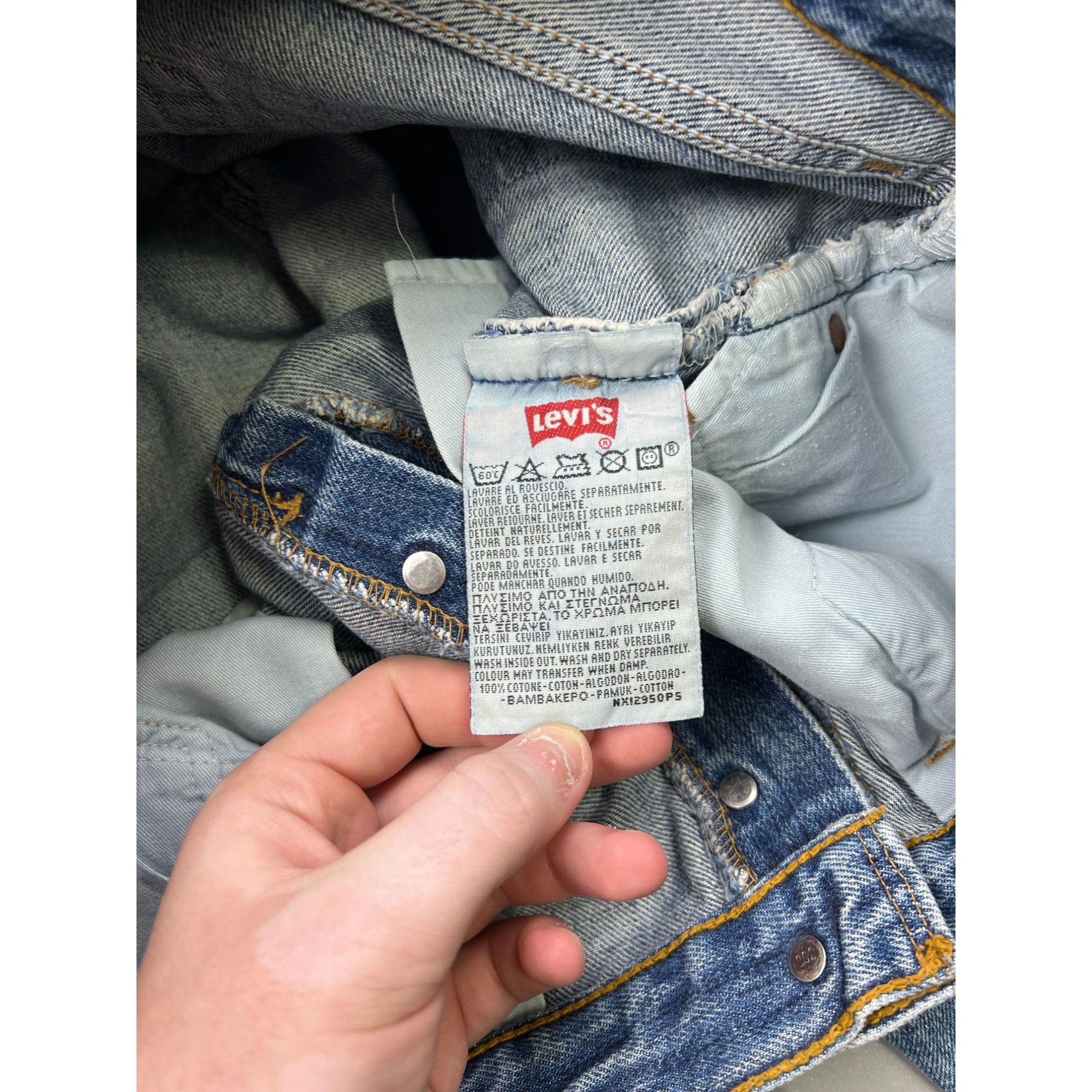 Levi's Levi’s 501 Reworked Distressed Denim Jeans Pants (Y0911) Size US 32 / EU 48 - 11 Thumbnail