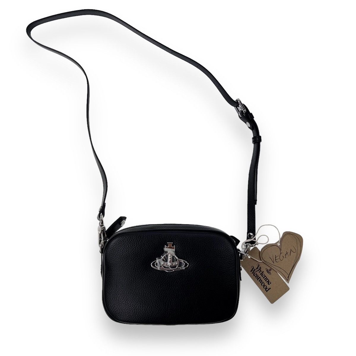 Vivienne Westwood Vivienne Westwood Anna Re-Vegan Grain Black Camera Bag Size ONE SIZE - 2 Thumbnail