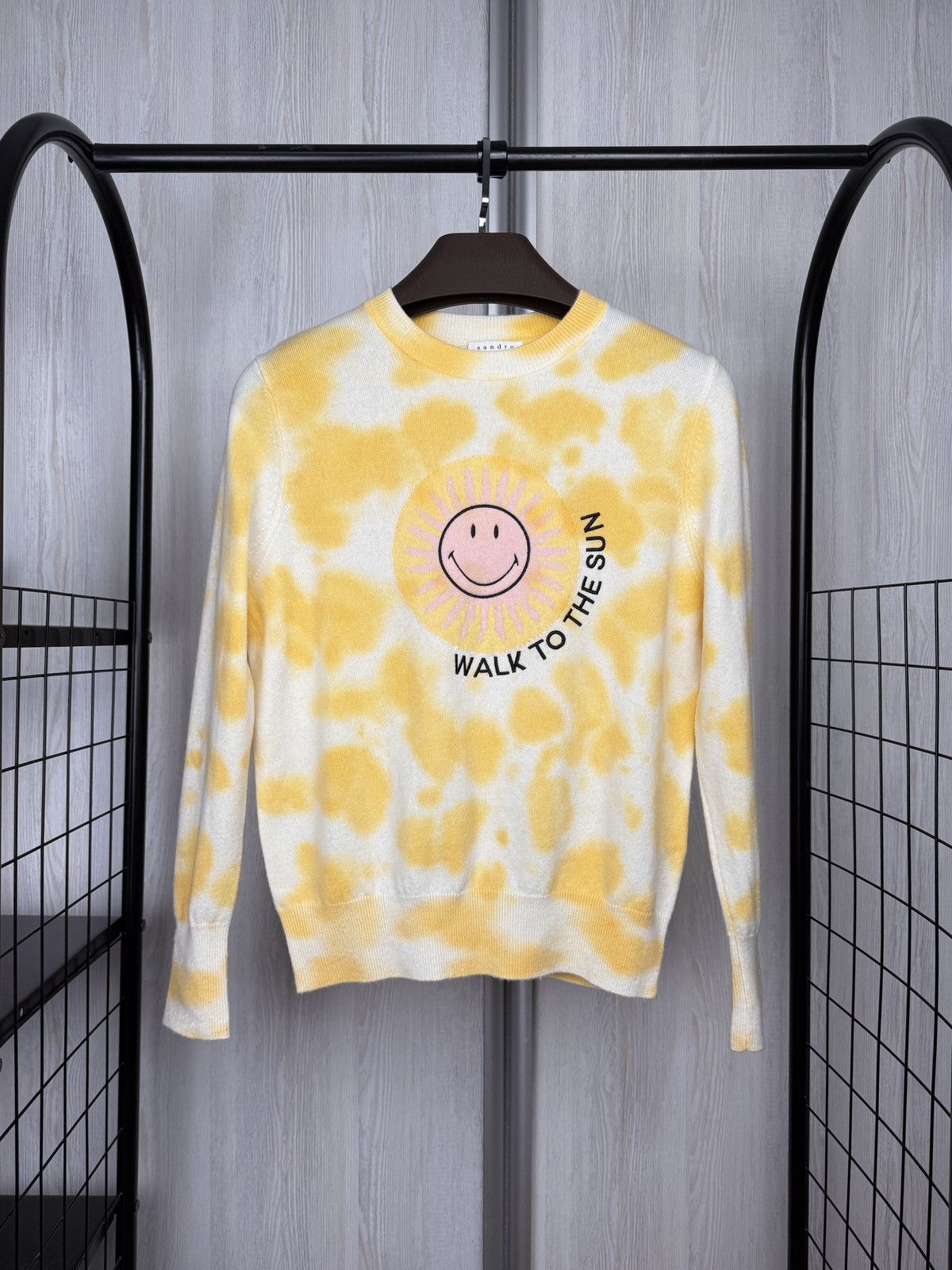 Sandro Sandro Smiley Walk to the Sun Tie-dye Wool Cashmere sweater Size XS / US 0-2 / IT 36-38 - 1 Thumbnail