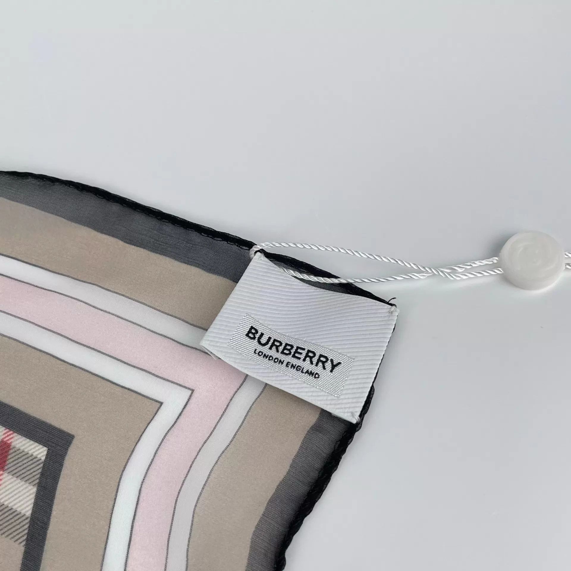 Burberry Burberry Silk Scarf Allover TB Logo Print 100x200 Size ONE SIZE - 8 Thumbnail