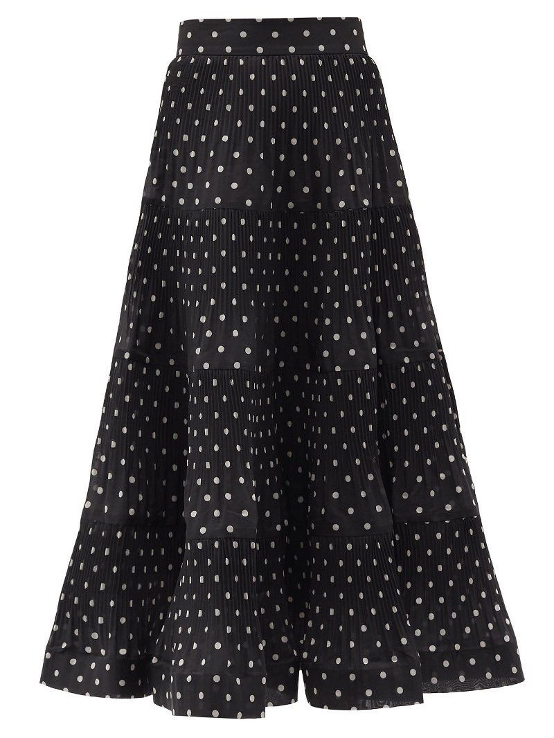 Zimmermann Zimmermann Pleated Midi Polka Skirt Size 26" / US 2 / IT 38 - 4 Thumbnail