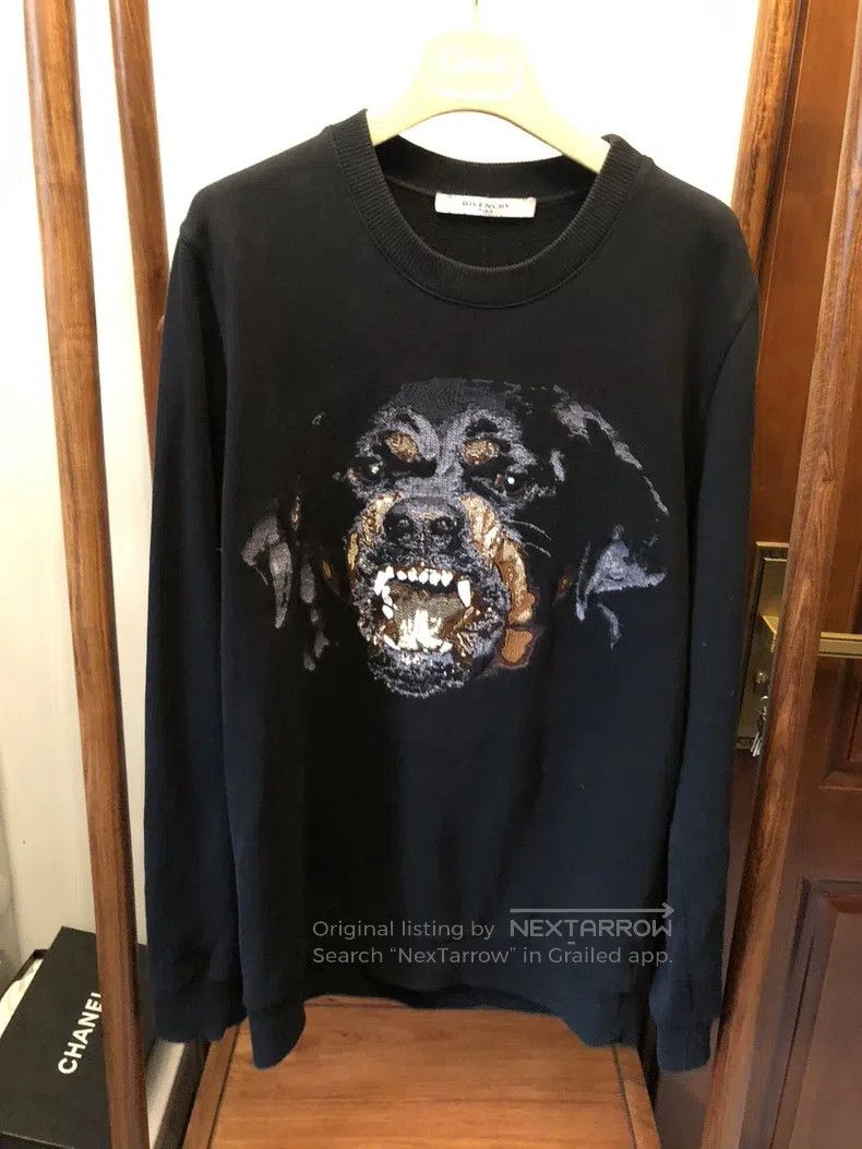 Givenchy Givenchy Sweatshirt with Fleece Lining and Embroidered Dog Size US XS / EU 42 / 0 - 1 Thumbnail