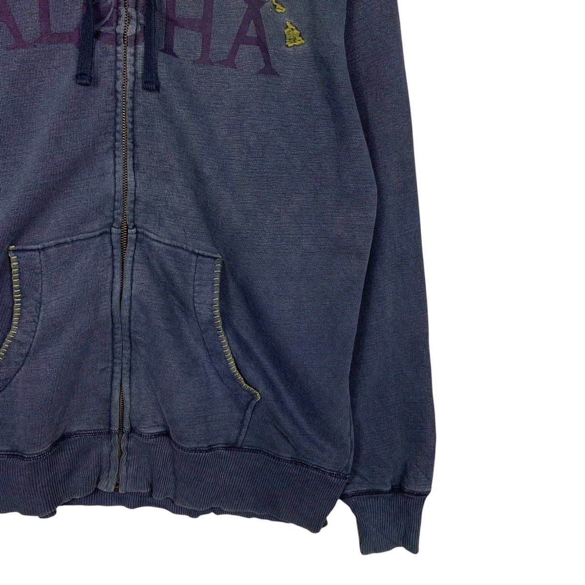 Vintage HONOLUA Surf ALOHA Big Logo Zipper Hoodies #3611-C165 Size US L / EU 52-54 / 3 - 6 Thumbnail