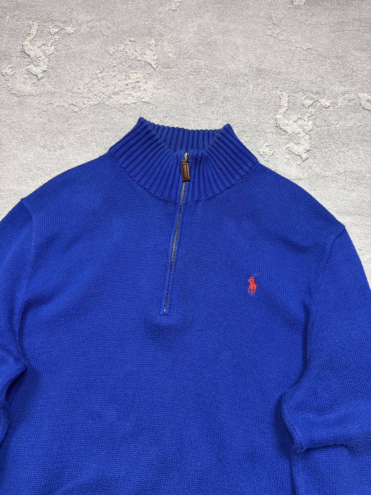 Polo Ralph Lauren Mens Vintage Polo Ralph Lauren 1/3 zip sweatshirt blue rare Size US L / EU 52-54 / 3 - 4 Thumbnail