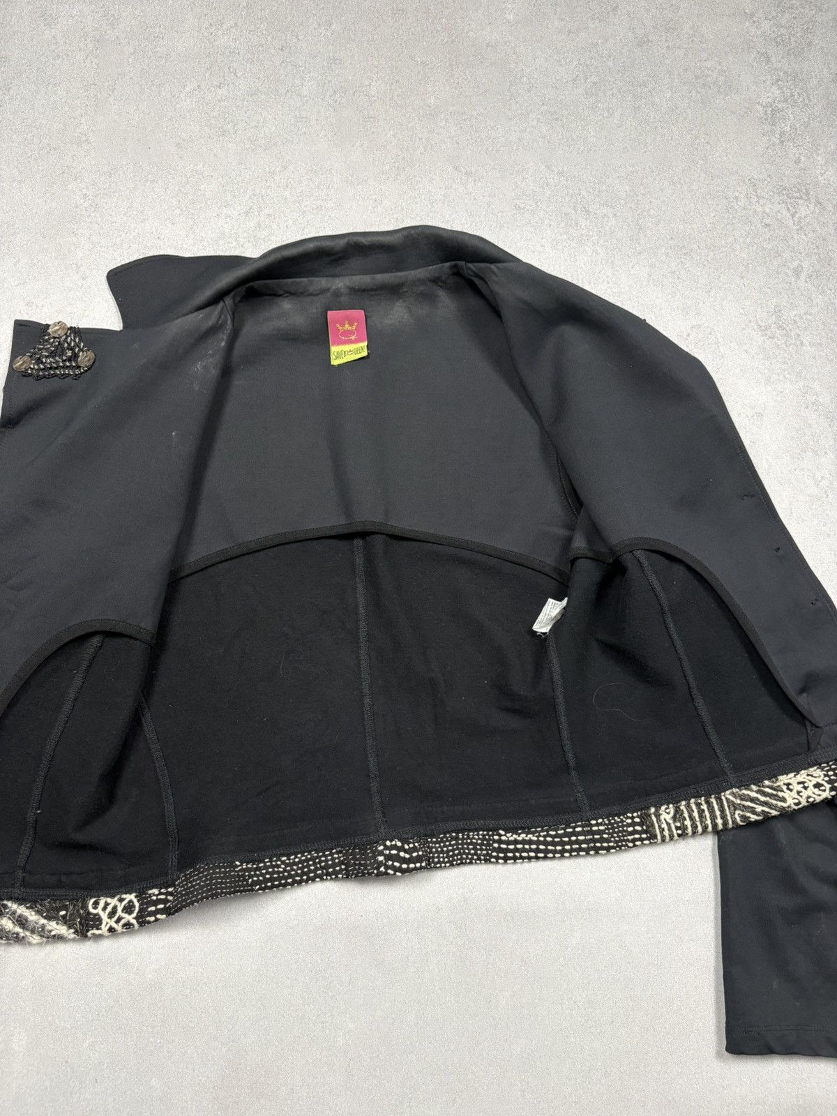 Other Save The Queen Italy Embellished Cropped Blazer Avant Garde Size M / US 6-8 / IT 42-44 - 19 Thumbnail