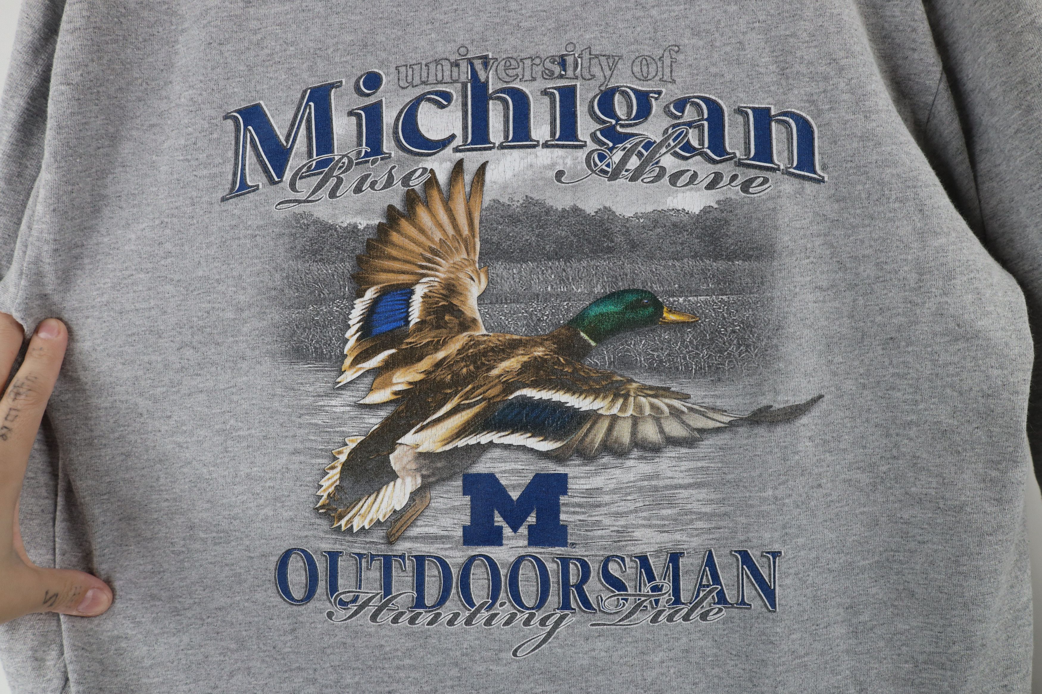 Vintage Vintage 90s of Michigan Outdoorsman Long Sleeve T-Shirt Size US L / EU 52-54 / 3 - 4 Thumbnail