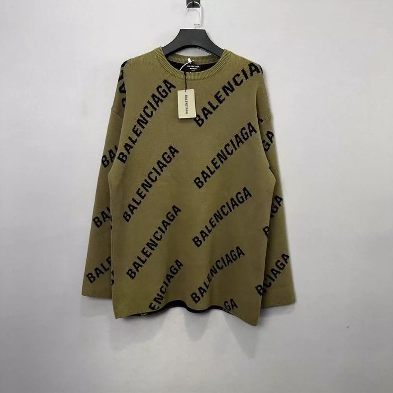 Balenciaga Balenciaga Bullet screen full printed logo knitted sweater Size US M / EU 48-50 / 2 - 1 Thumbnail