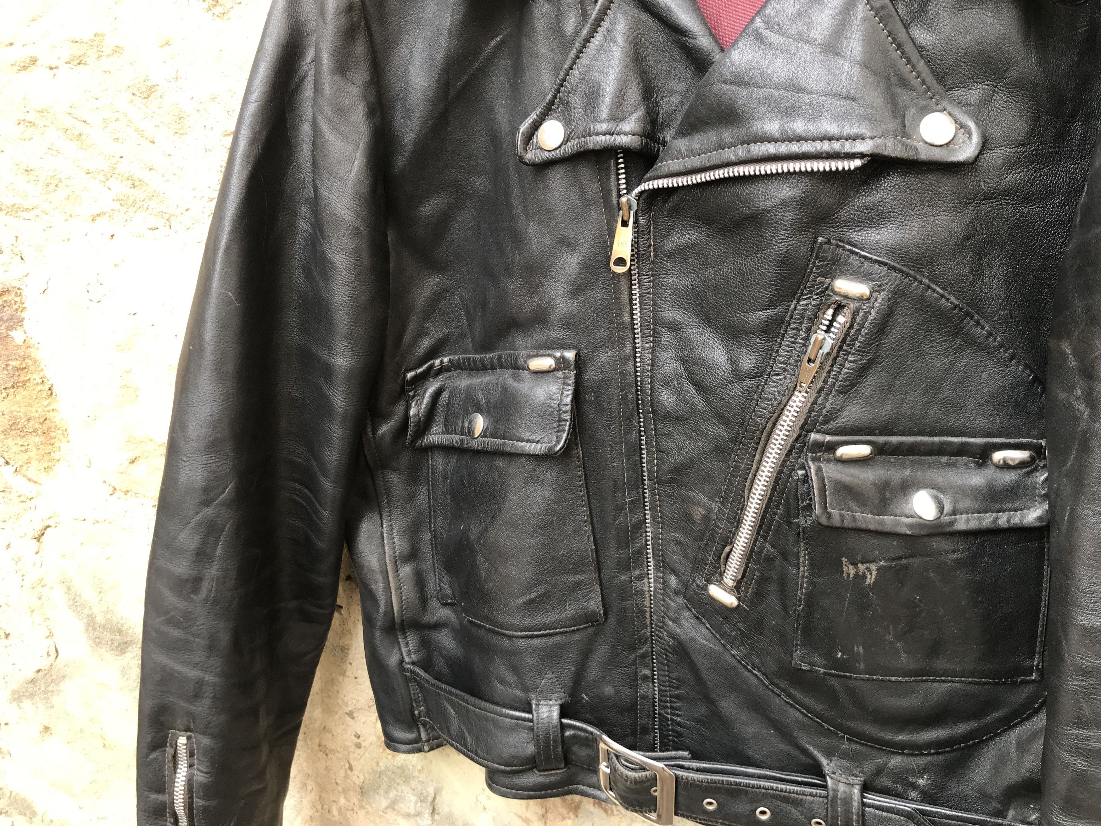 Buco Rare Vintage 60s Brimaco D Pocket Biker Leather Jacket Size US L / EU 52-54 / 3 - 4 Thumbnail