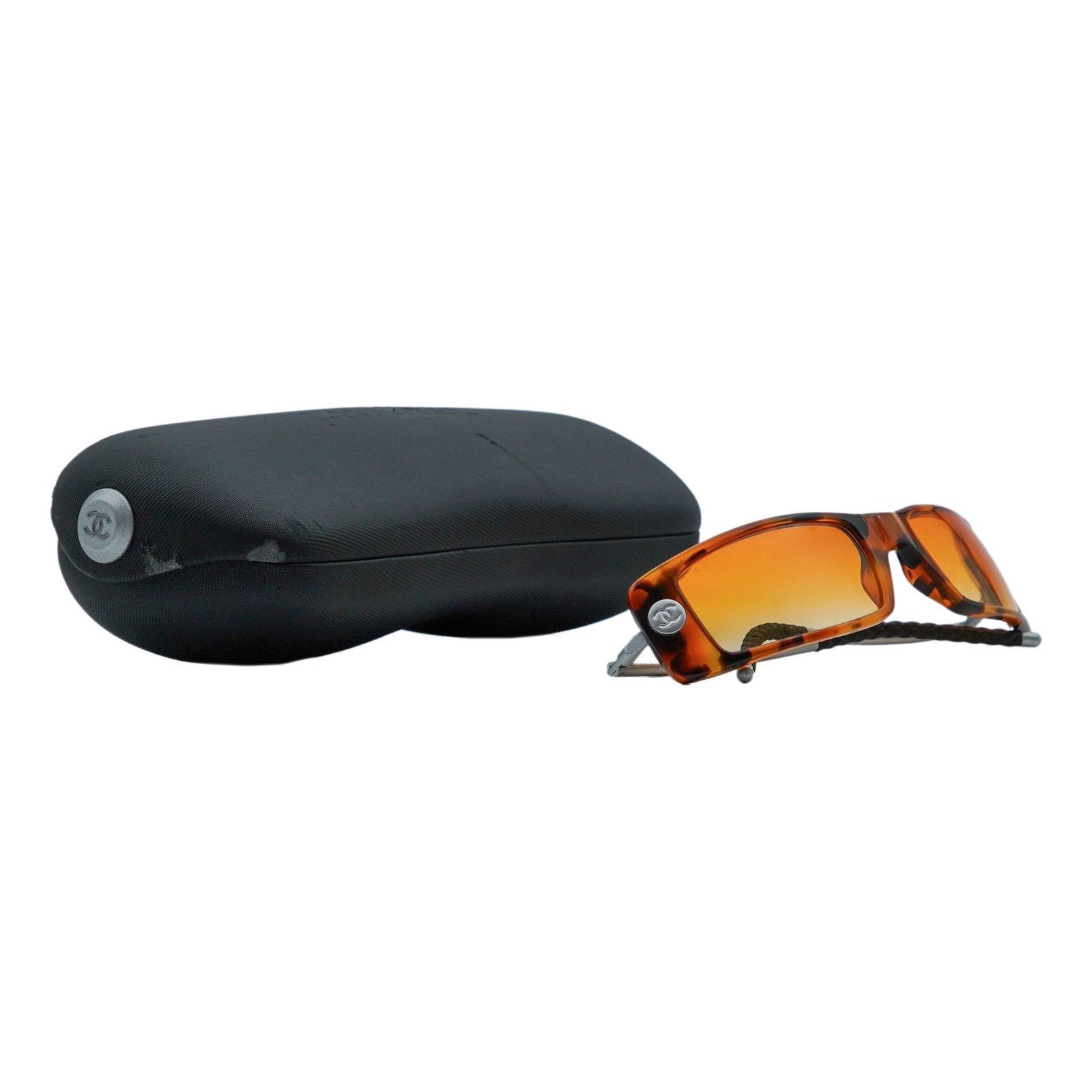 Chanel Chanel 5036 Tortoiseshell Rectangular CC Logo Y2K Sunglasses Size ONE SIZE - 10 Thumbnail