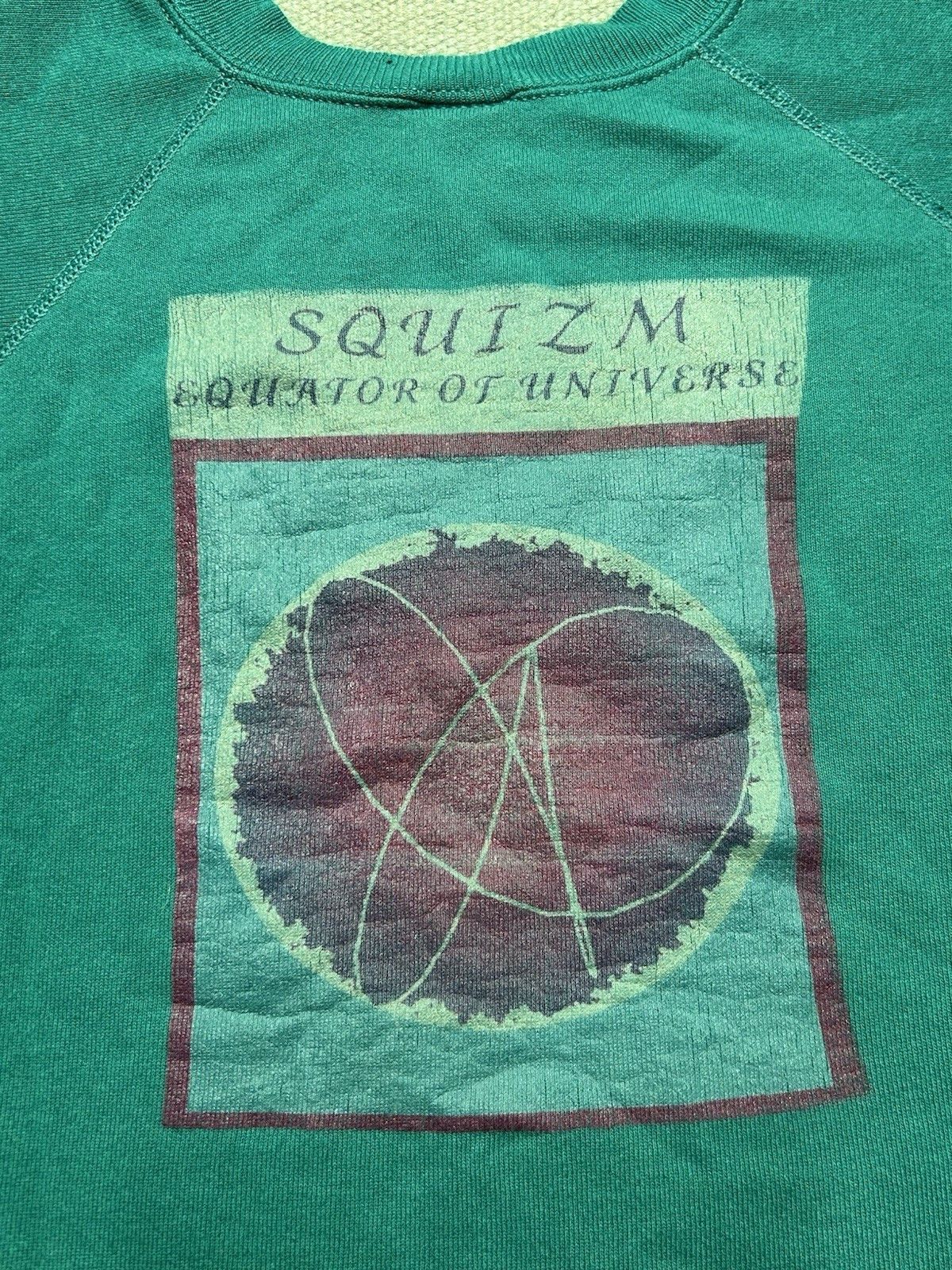Vintage 80s sweatshirt Squizm equator of universe psychedelic crop L Size US L / EU 52-54 / 3 - 2 Thumbnail