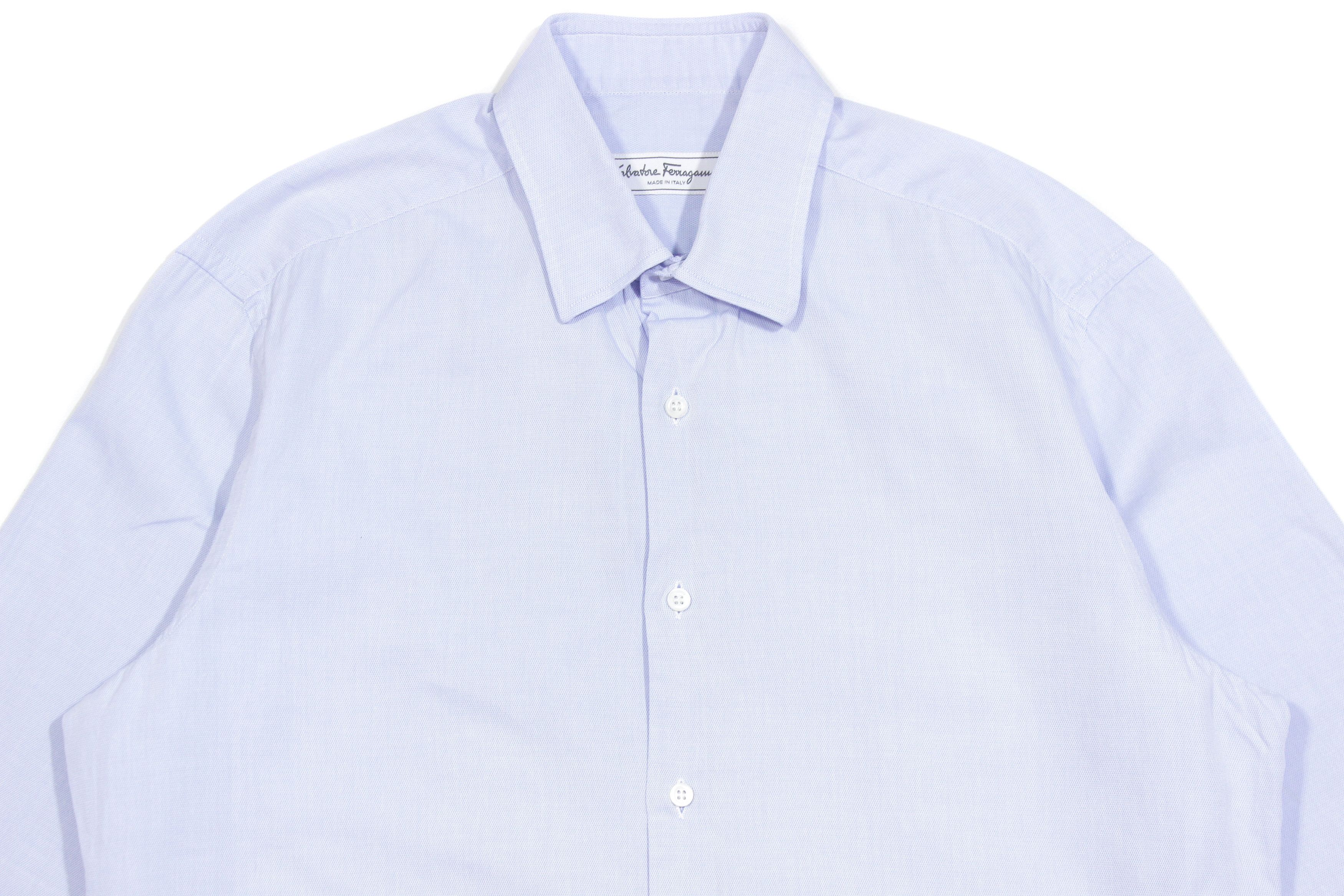 Salvatore Ferragamo Textured Dress Shirt Size US M / EU 48-50 / 2 - 3 Thumbnail