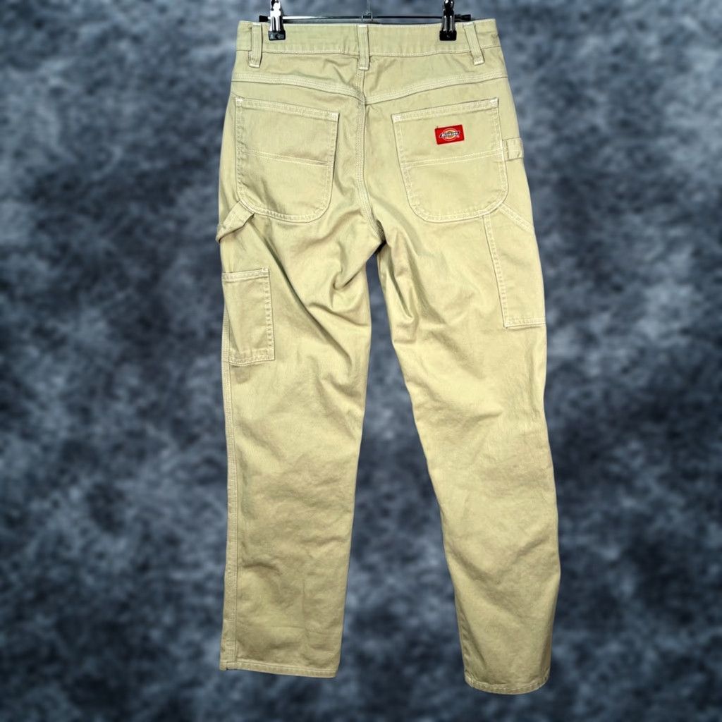 Dickies Dickies Womens 3 / 26 Khaki Carpenter Pants Cotton Workwear Relaxed Fit Pants Size 26" / US 2 / IT 38 - 1 Thumbnail
