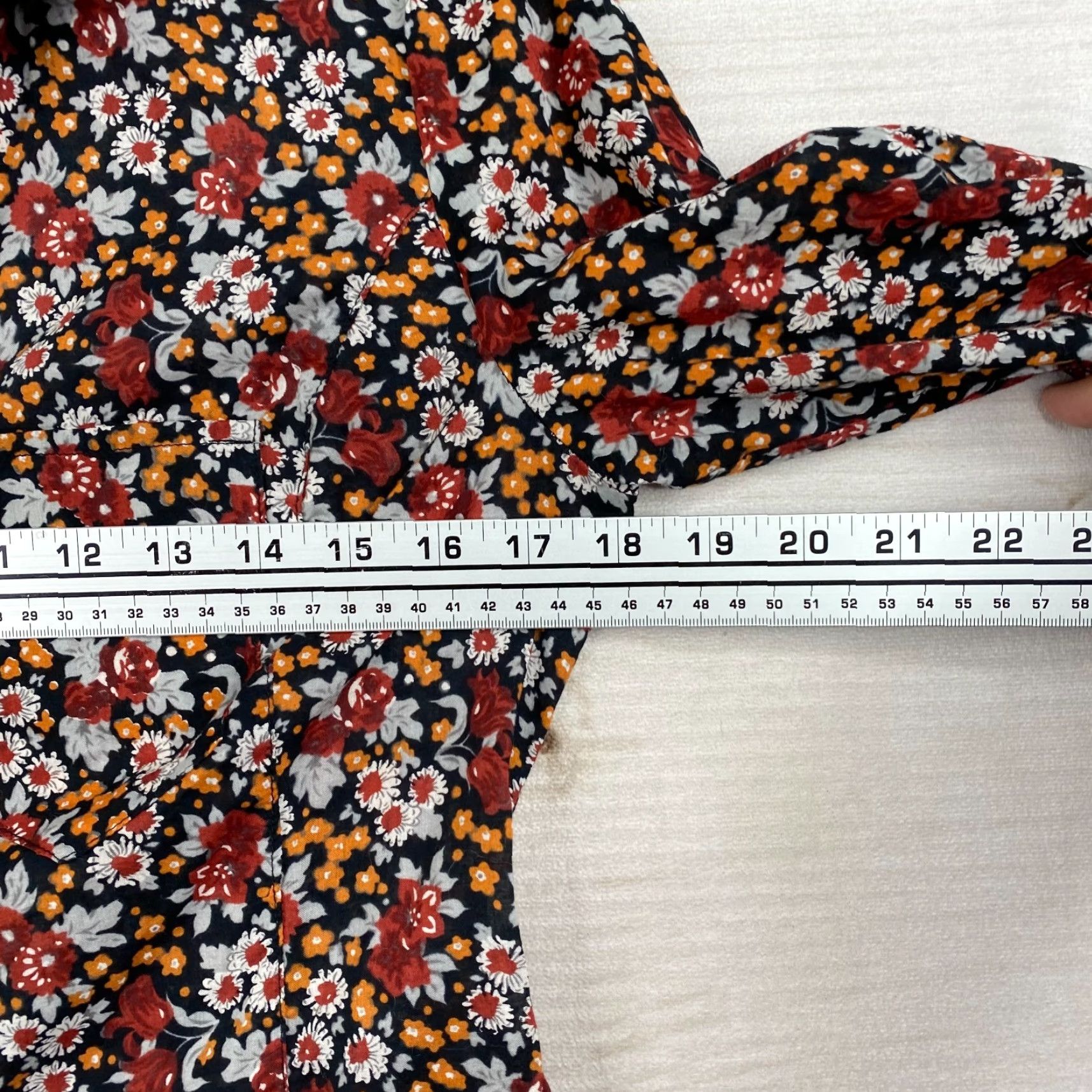 Vintage Chelsea & Violet Blouse Womens M Brown Floral Button Up 3/4 Sleeve Boho Prairie Shirt XS? Size M / US 6-8 / IT 42-44 - 6 Thumbnail