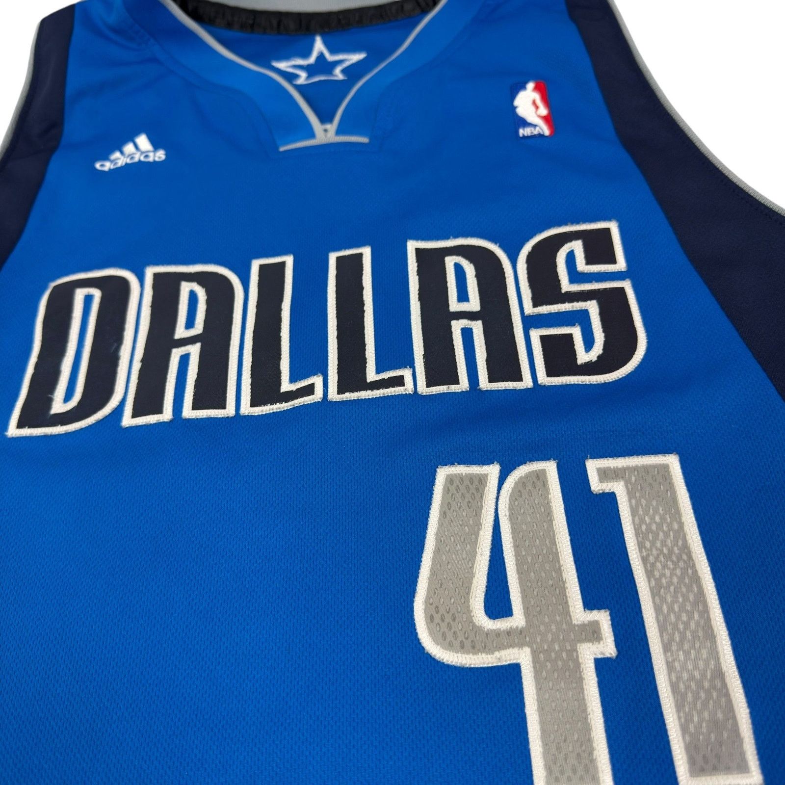 Adidas Adidas Mens Blue Dirk Nowitzki# 41 Dallas Mavericks Jersey M Size US M / EU 48-50 / 2 - 4 Thumbnail