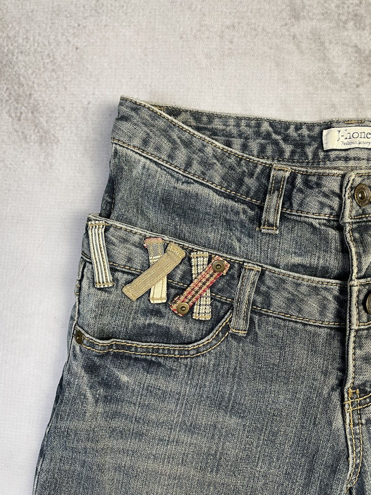 If Six Was Nine Y2k J-Honey Double Waist Denim Jorts Size US 27 - 3 Thumbnail