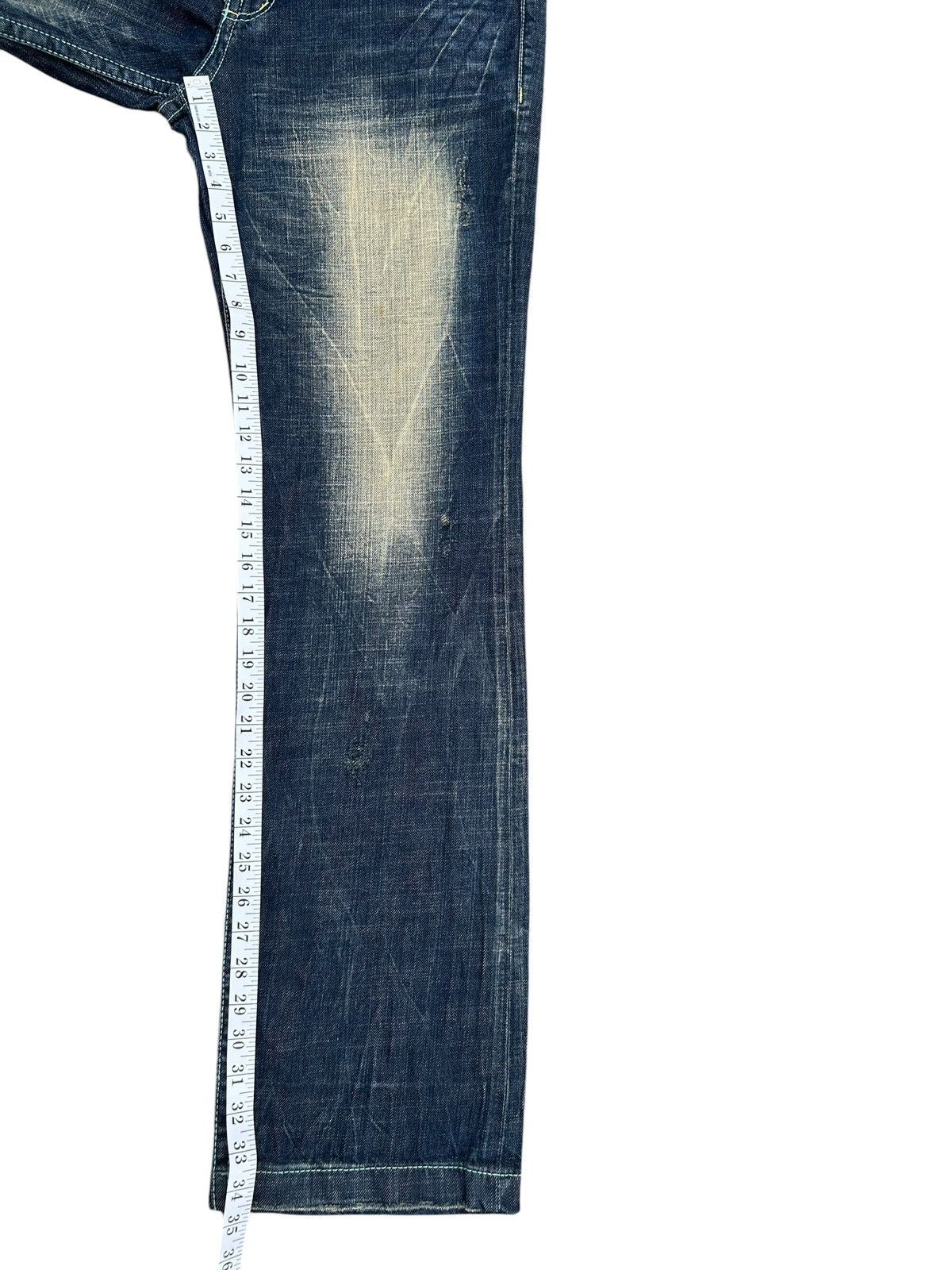 Kapital YOSHITOMO NARA LOLITA Vintage Distressed Rusty Denim Jeans Size US 34 / EU 50 - 24 Thumbnail