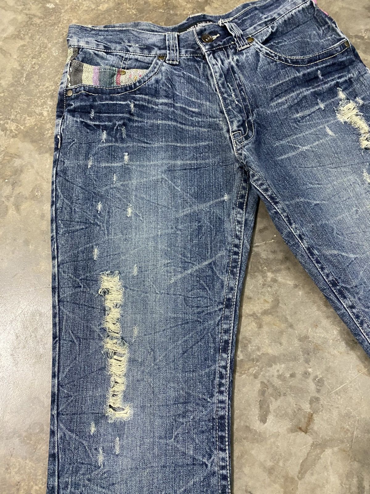 Hysteric Glamour × If Only Was True × Tornado Mart Flare Jeans Jungle Storm Claws Distressed act191 Size US 30 / EU 46 - 10 Thumbnail