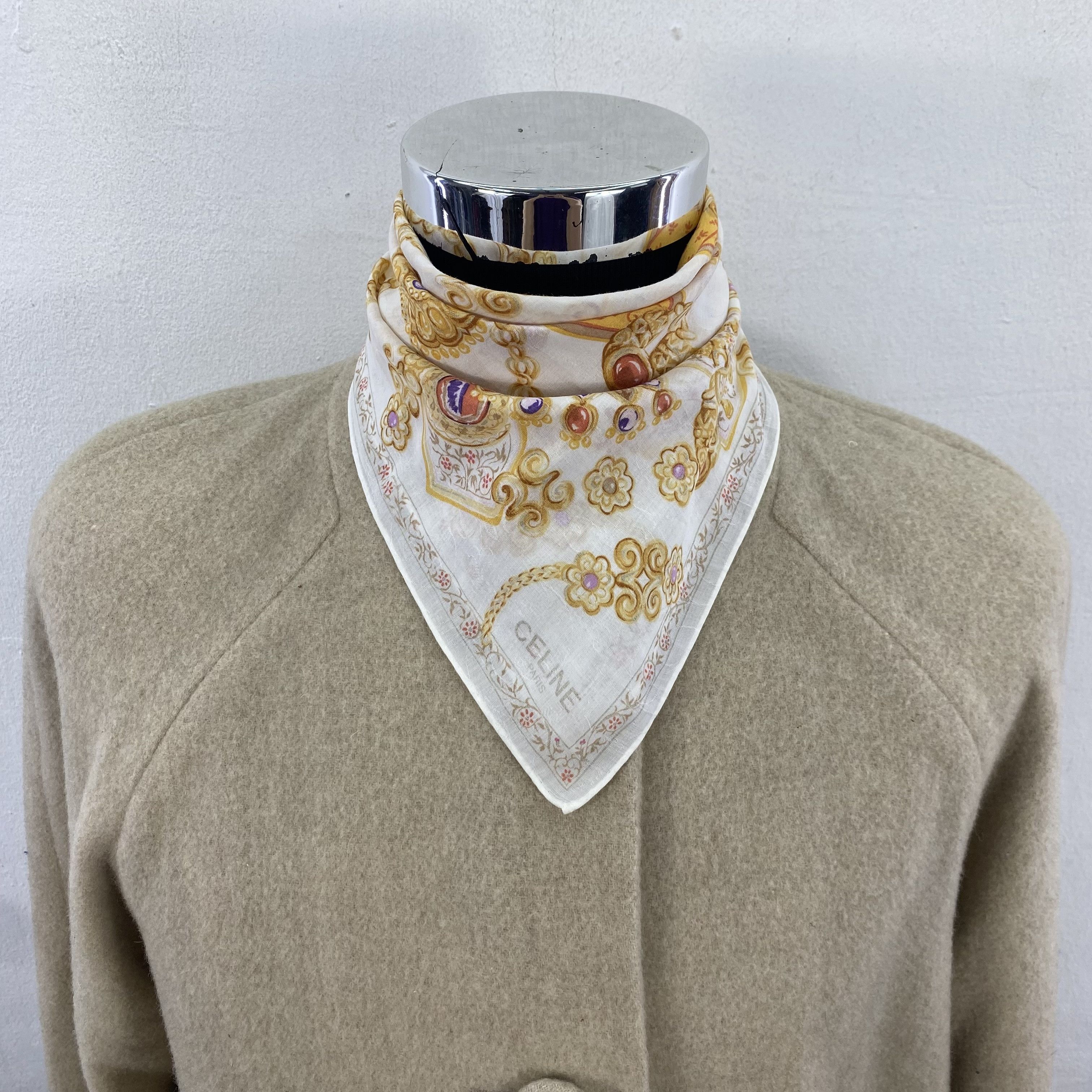 Celine Vintage Celine Handkerchief Neckerchief Bandana H089P Size ONE SIZE - 2 Thumbnail
