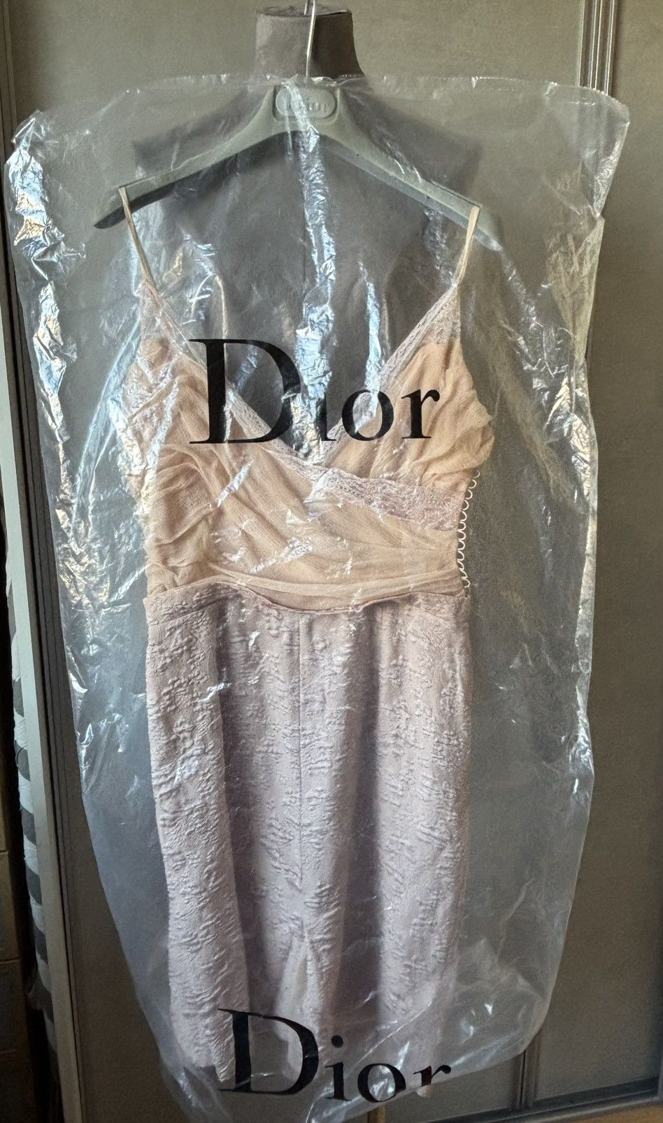 Dior CHRISTIAN DIOR Pink silk and lace dress Size S / US 4 / IT 40 - 10 Thumbnail