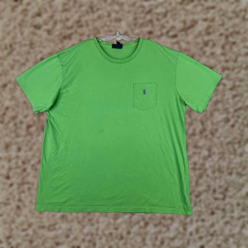 Ralph Lauren Vintage Polo Ralph Lauren T-Shirt Men XL Green Logo Short Sleeve Cotton Size US XL / EU 56 / 4 - 1 Thumbnail