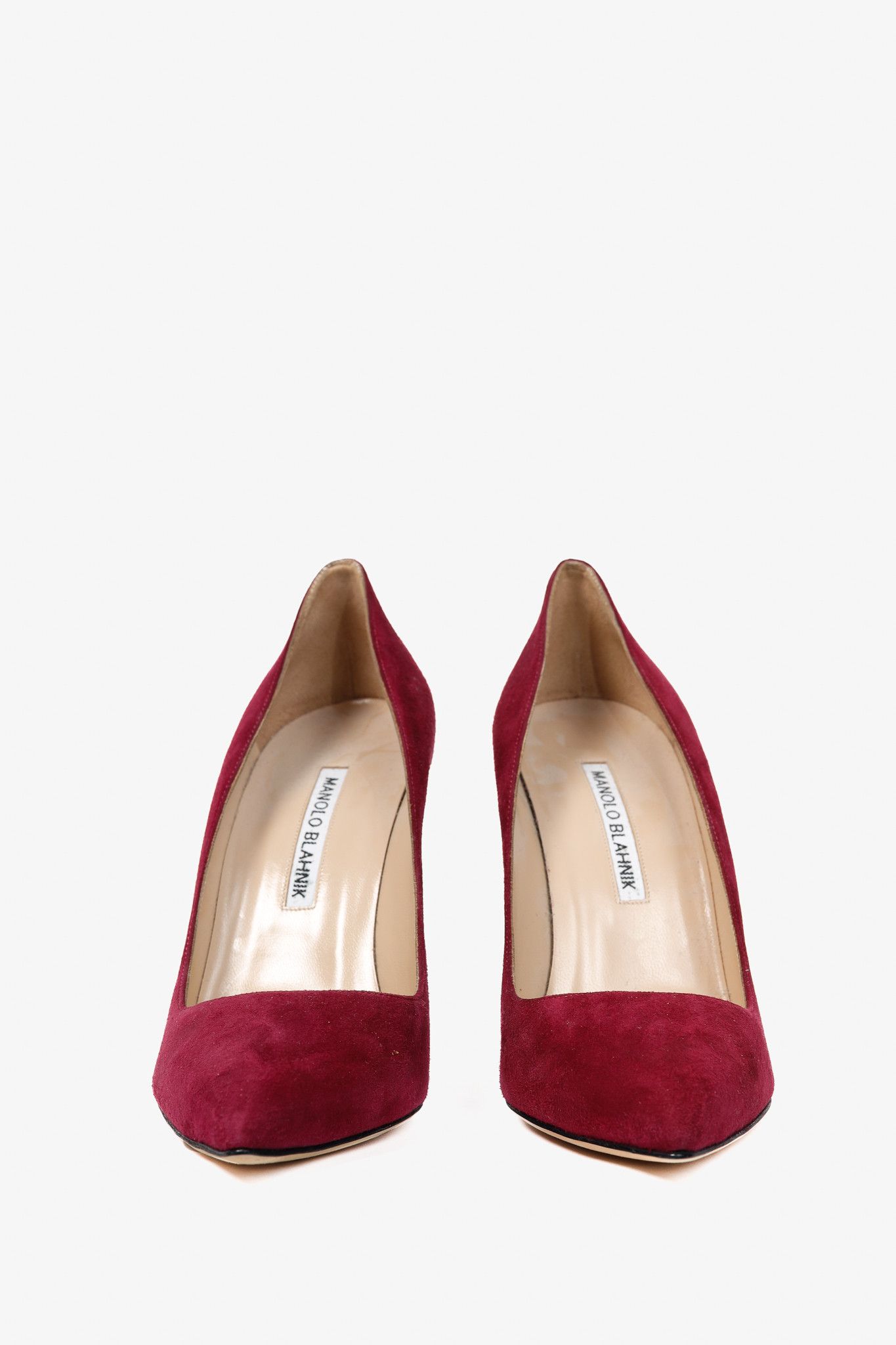 Manolo Blahnik Manolo Blahnik BB Fuxia Suede Pointed-Toe Pumps Size US 7.5 / IT 37.5 - 2 Thumbnail