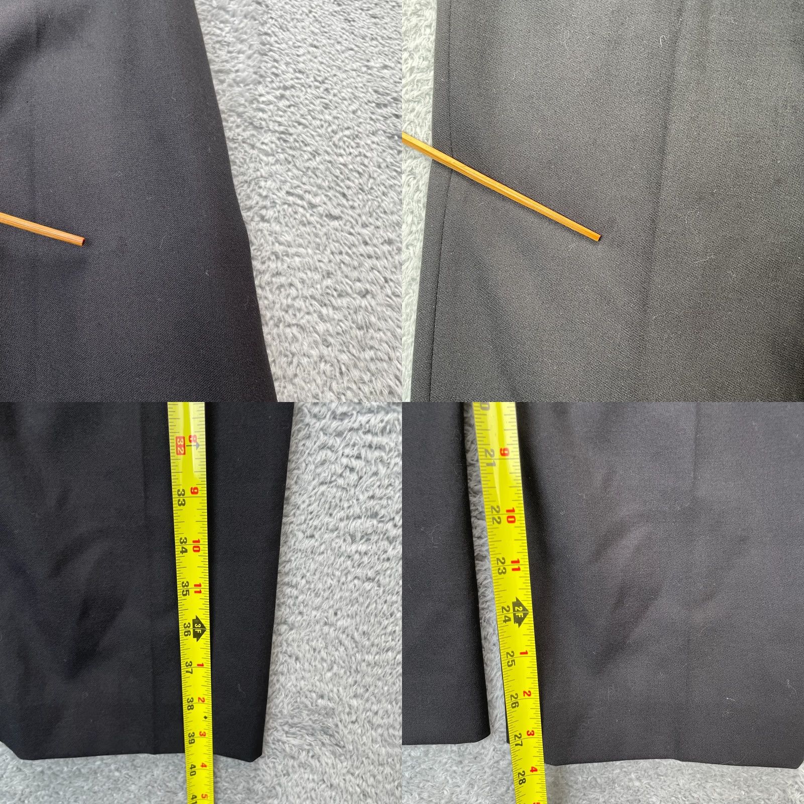 Vintage Racil Pants Womens 36 Black Wool Straight Leg Dress Pants Office Wear Formal Business Size 26" / US 2 / IT 38 - 8 Thumbnail
