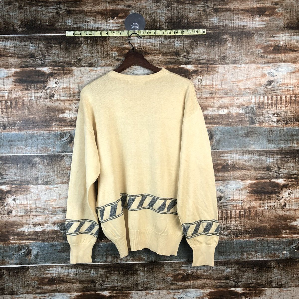 Homespun Knitwear DL Black White sportwear vintage japan Beige Knitwear #C686 Size US M / EU 48-50 / 2 - 12 Thumbnail