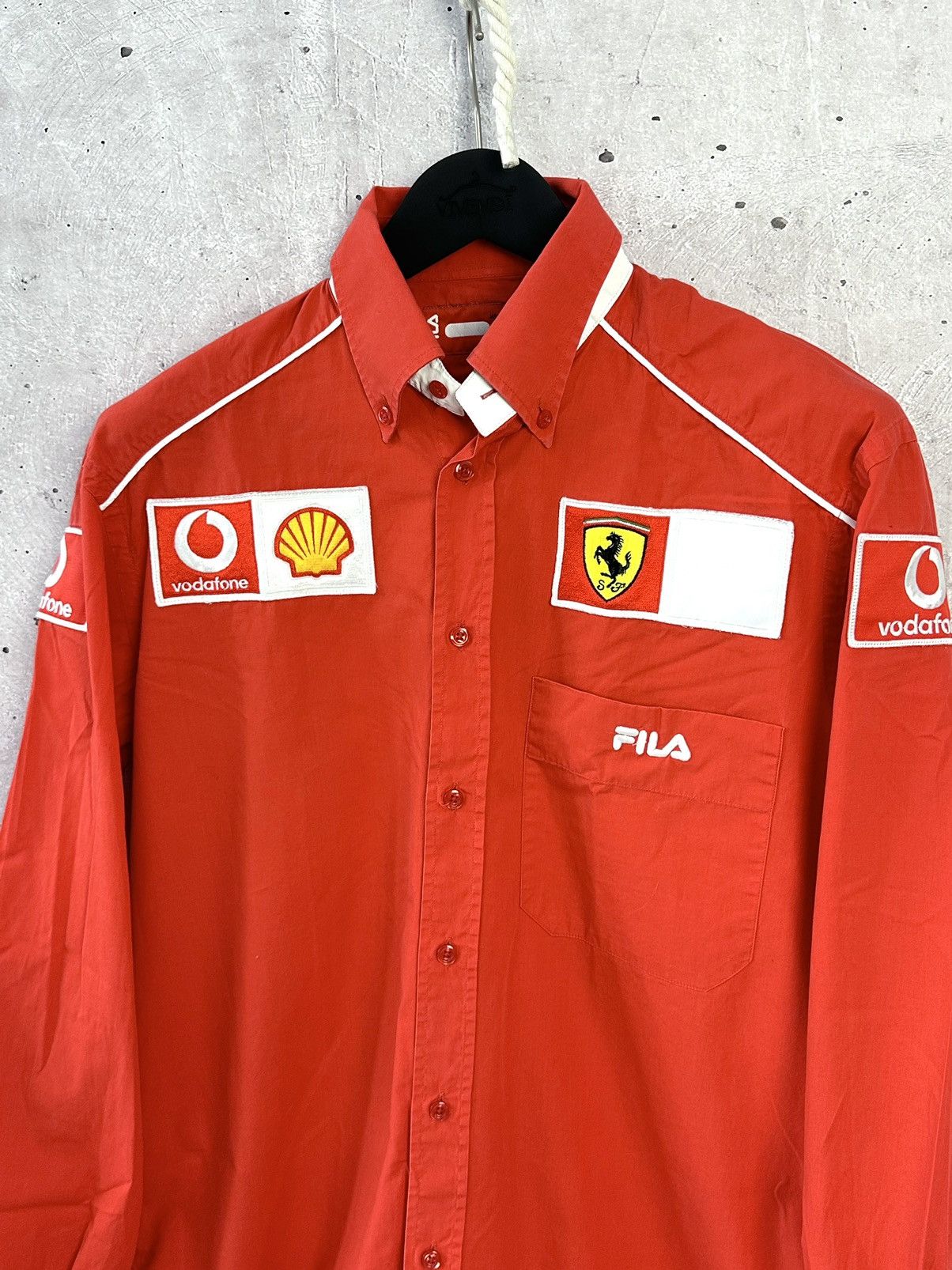 Fila Vintage Ferrari Fila Vodafone Racing Red Shirt Size US M / EU 48-50 / 2 - 2 Thumbnail