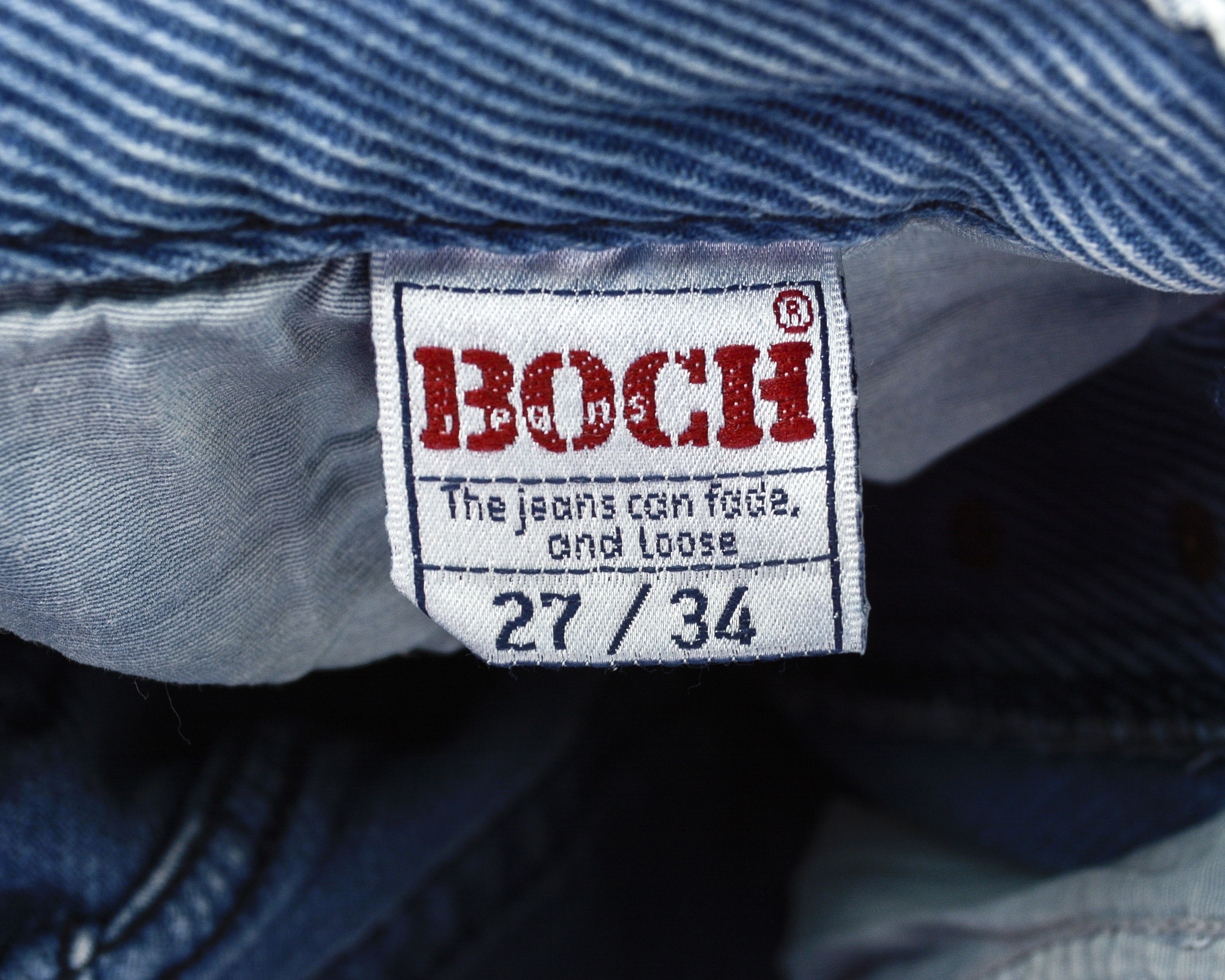 Vintage BOCH JEANS W23 L30 Tapered Jeans Textured Striped Trousers Size 23" - 7 Thumbnail