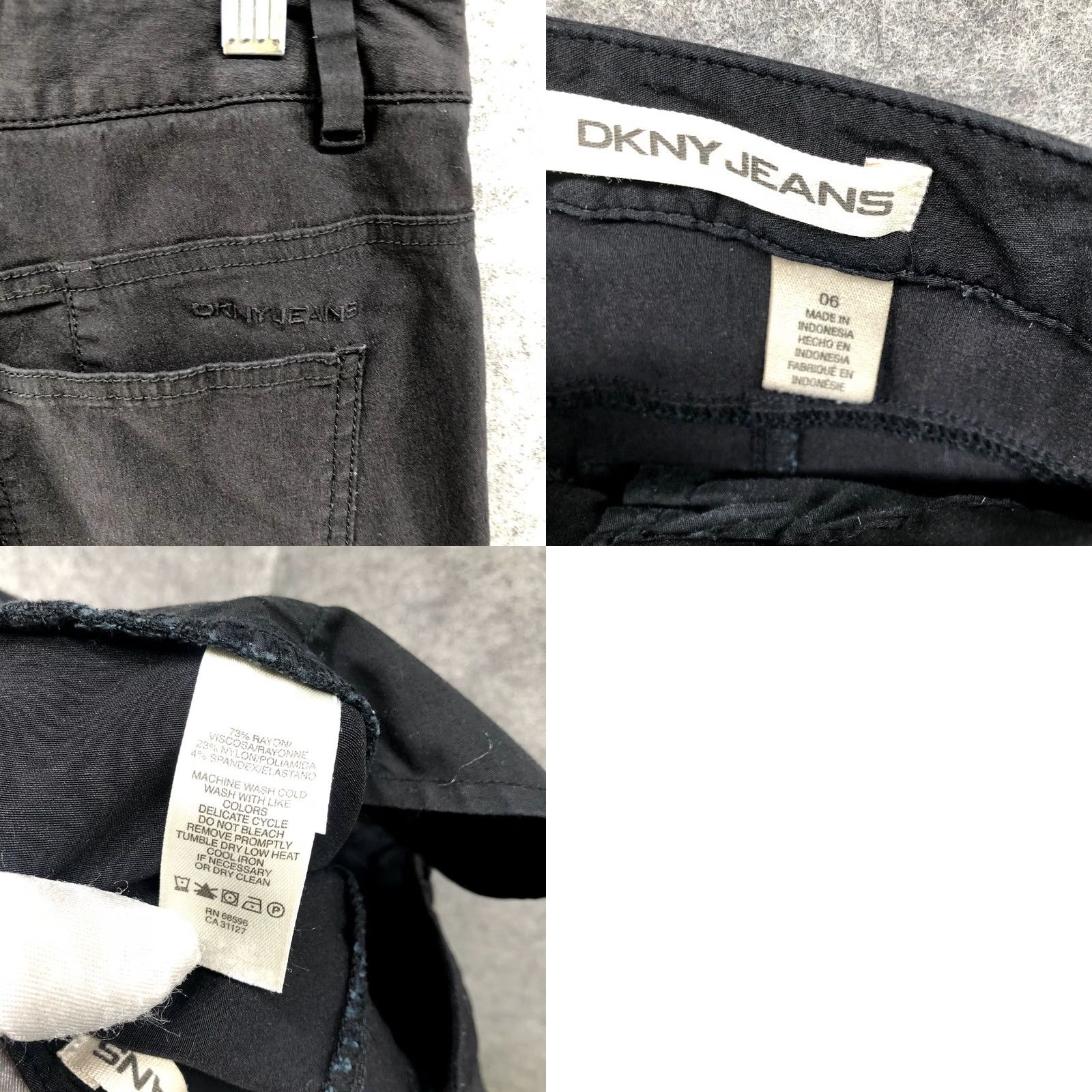 DKNY DKNY Pants Straight Leg Womens Size 6 Black Nylon Stretch Rain Pants Y2K Vintage: No Stretch Material Casual Travel 30in Inseam Men/Women? Plain. Size 28" / US 6 / IT 42 - 8 Thumbnail
