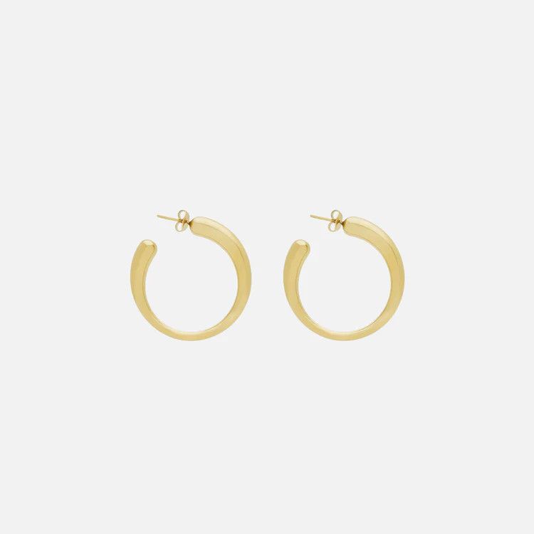 Saint Laurent Paris o1bcso1str0226 Size: OS/Organic Hoop Earrings in Golden Size ONE SIZE - 1 Preview