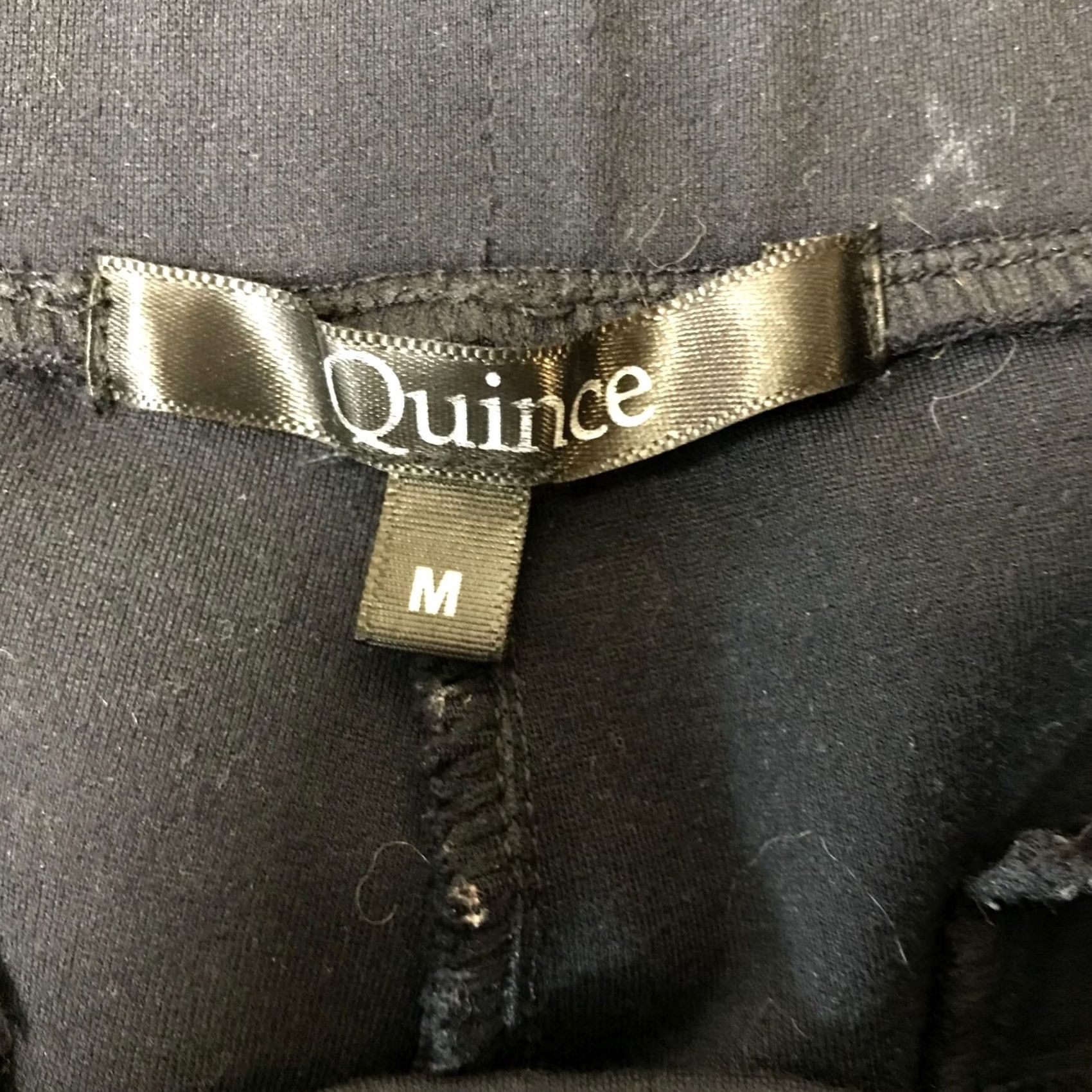 Quince QUINCE - WOMEN'S TALL PANTS - BLACK RAYON BLEND STRETCH ELASTIC WAIST Size 32" / US 10 / IT 46 - 5 Thumbnail