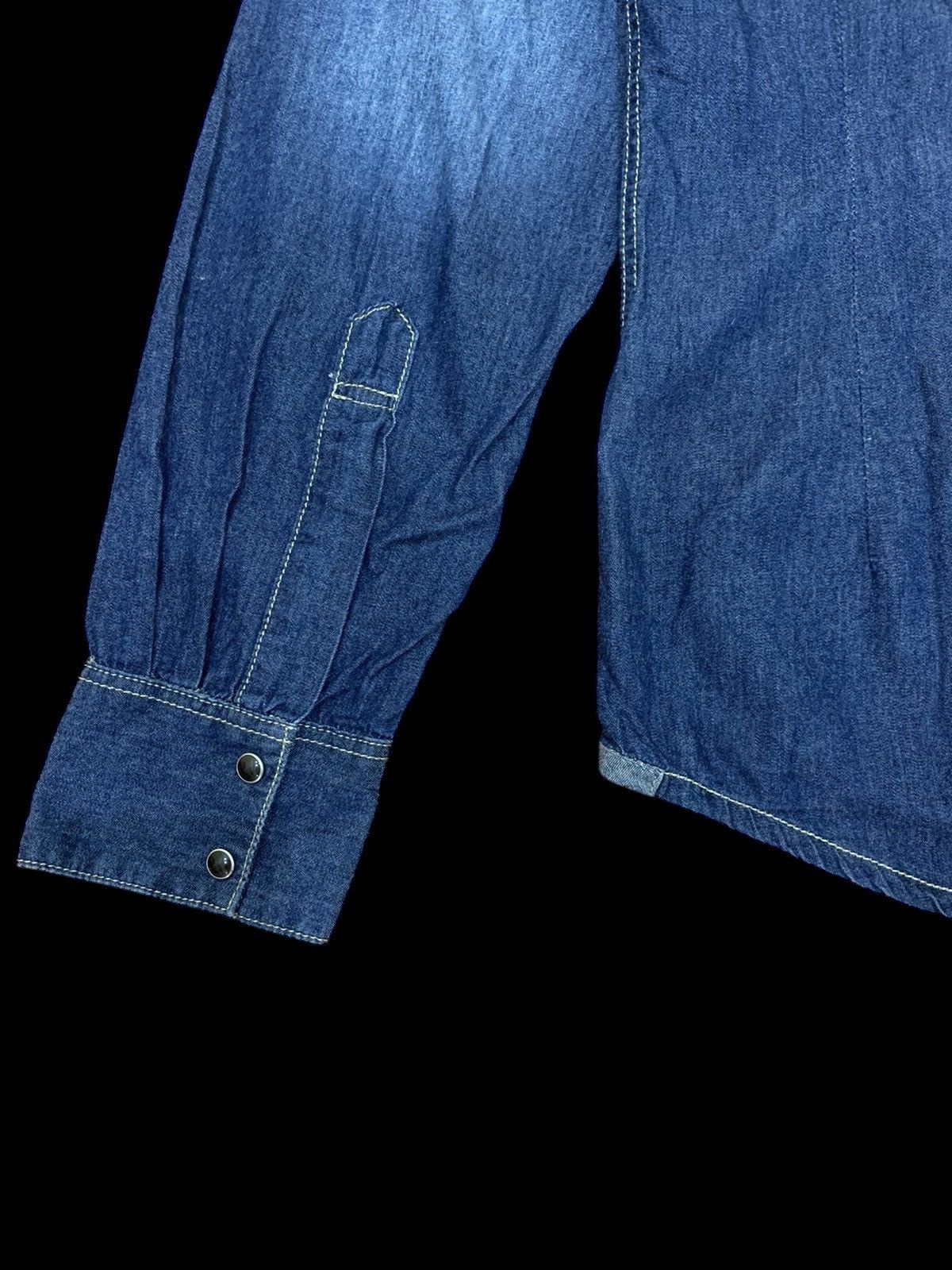 Japanese Brand × Vintage Homme 291295 pearl snap denim shirt Size US M / EU 48-50 / 2 - 11 Thumbnail
