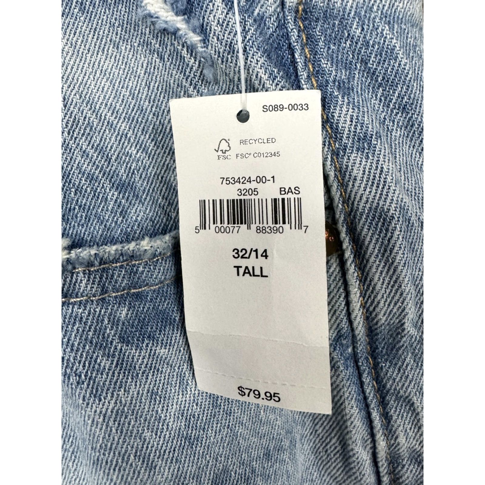 Gap VINTAGE Gap Cheeky Straight High Rise Jeans Womens 14 Tall Blue Distressed Light Wash Size 36" / US 14 / IT 50 - 7 Thumbnail