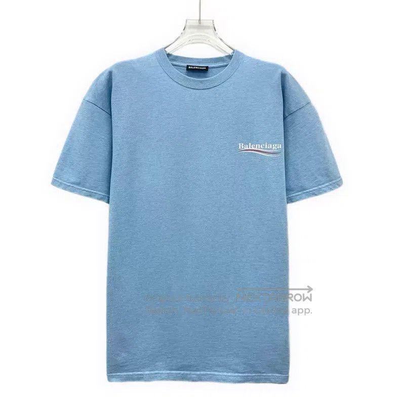 Balenciaga Balenciaga Light blue logo letter embroidery cotton round Size US XS / EU 42 / 0 - 1 Thumbnail